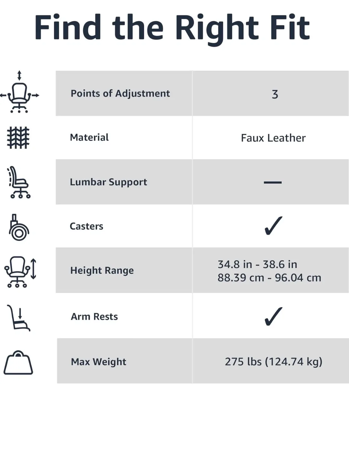 White Faux Leather Office Chair image indicator(4)