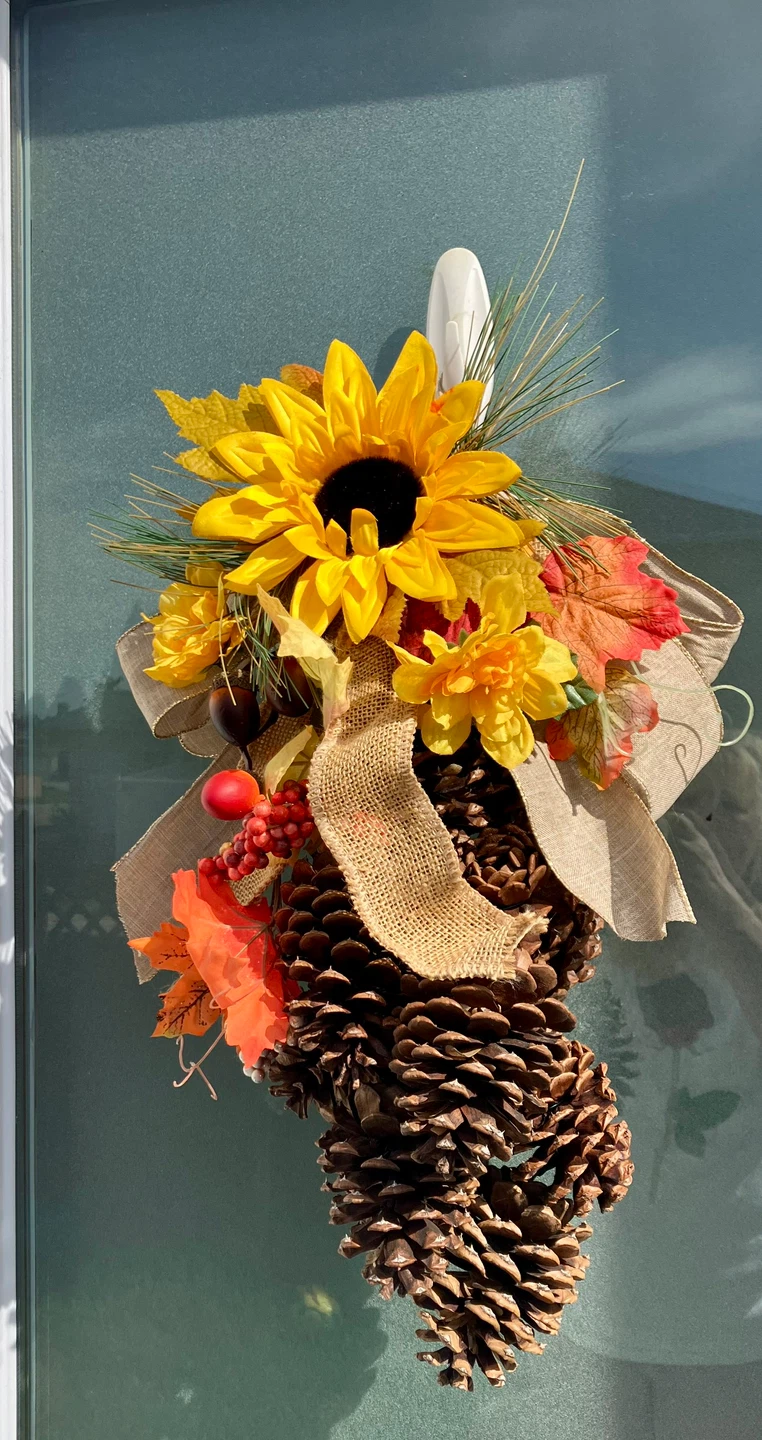 Pinecone & Sunflower Door Hanger - photo 3