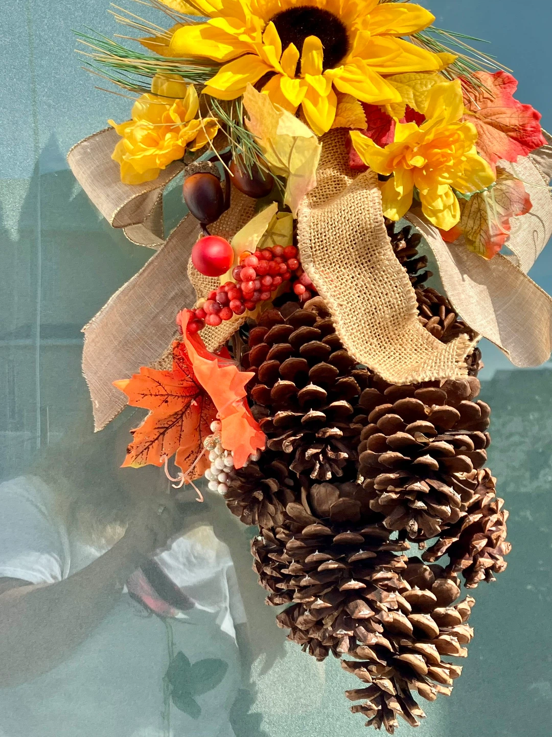 Pinecone & Sunflower Door Hanger - photo 2