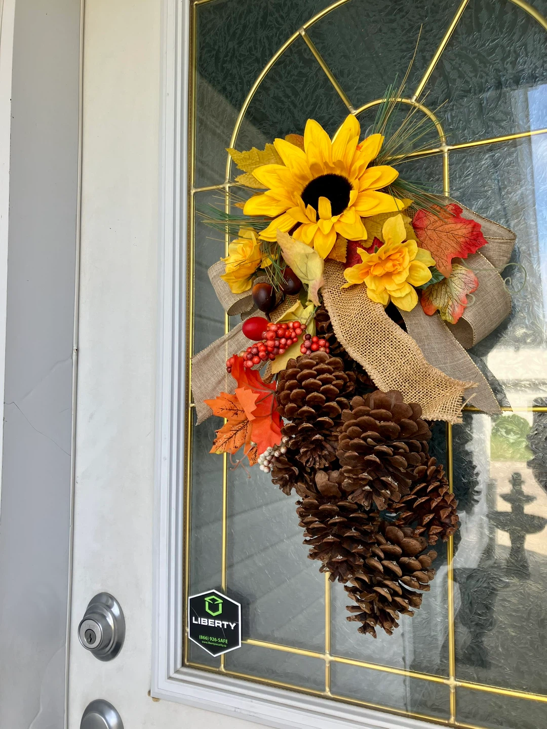 Pinecone & Sunflower Door Hanger