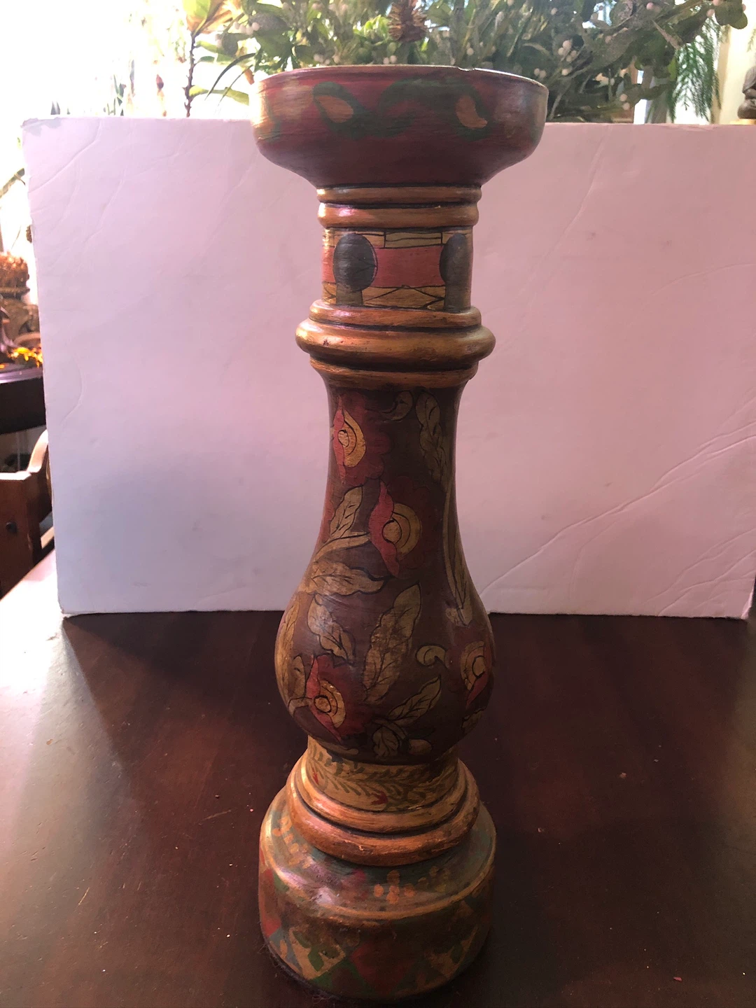 Tall Candle Holder from India.