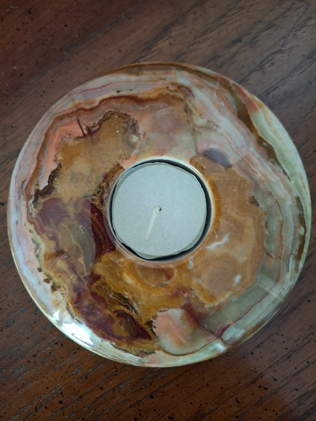Marbled rock tea candle holder image indicator(2)