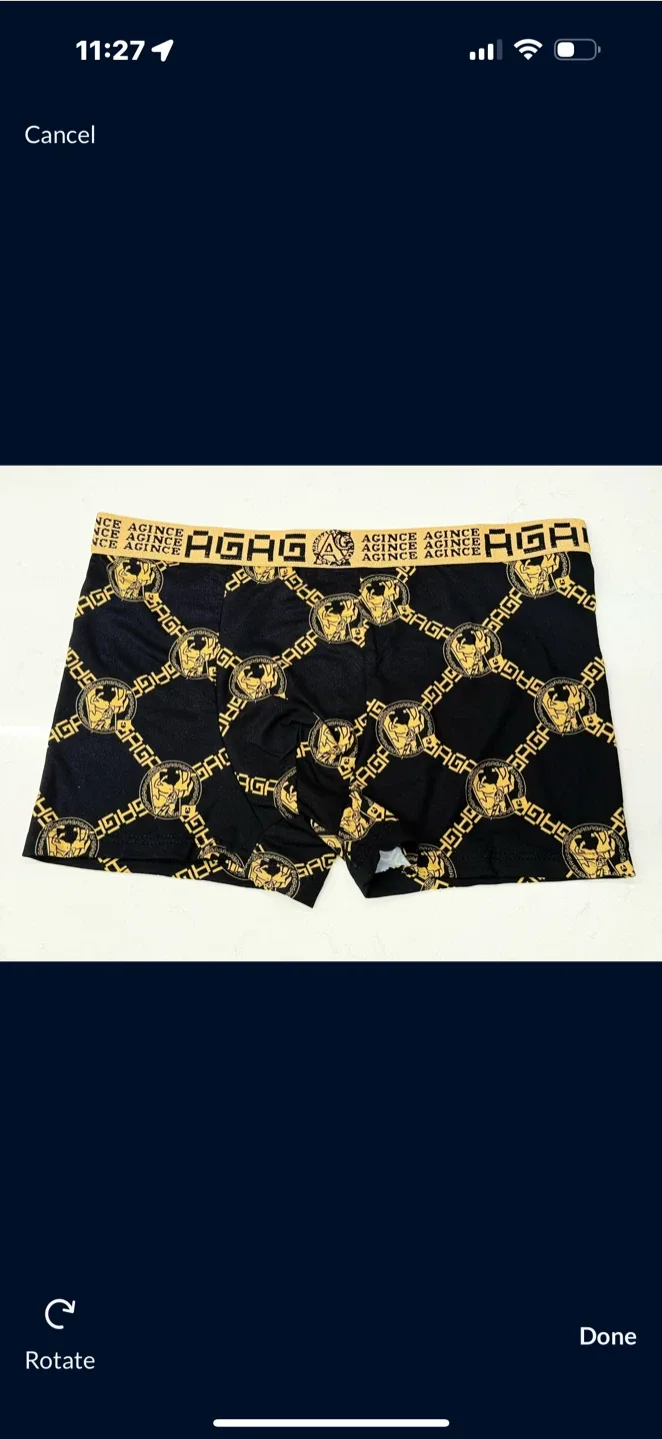 New AGAG Men's Boxer Briefs - Black set 4 size S-M image indicator(6)