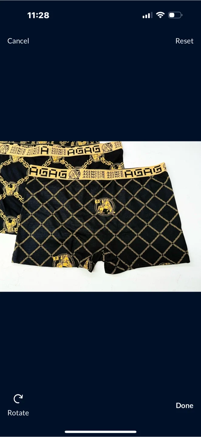 New AGAG Men's Boxer Briefs - Black set 4 size S-M image indicator(10)