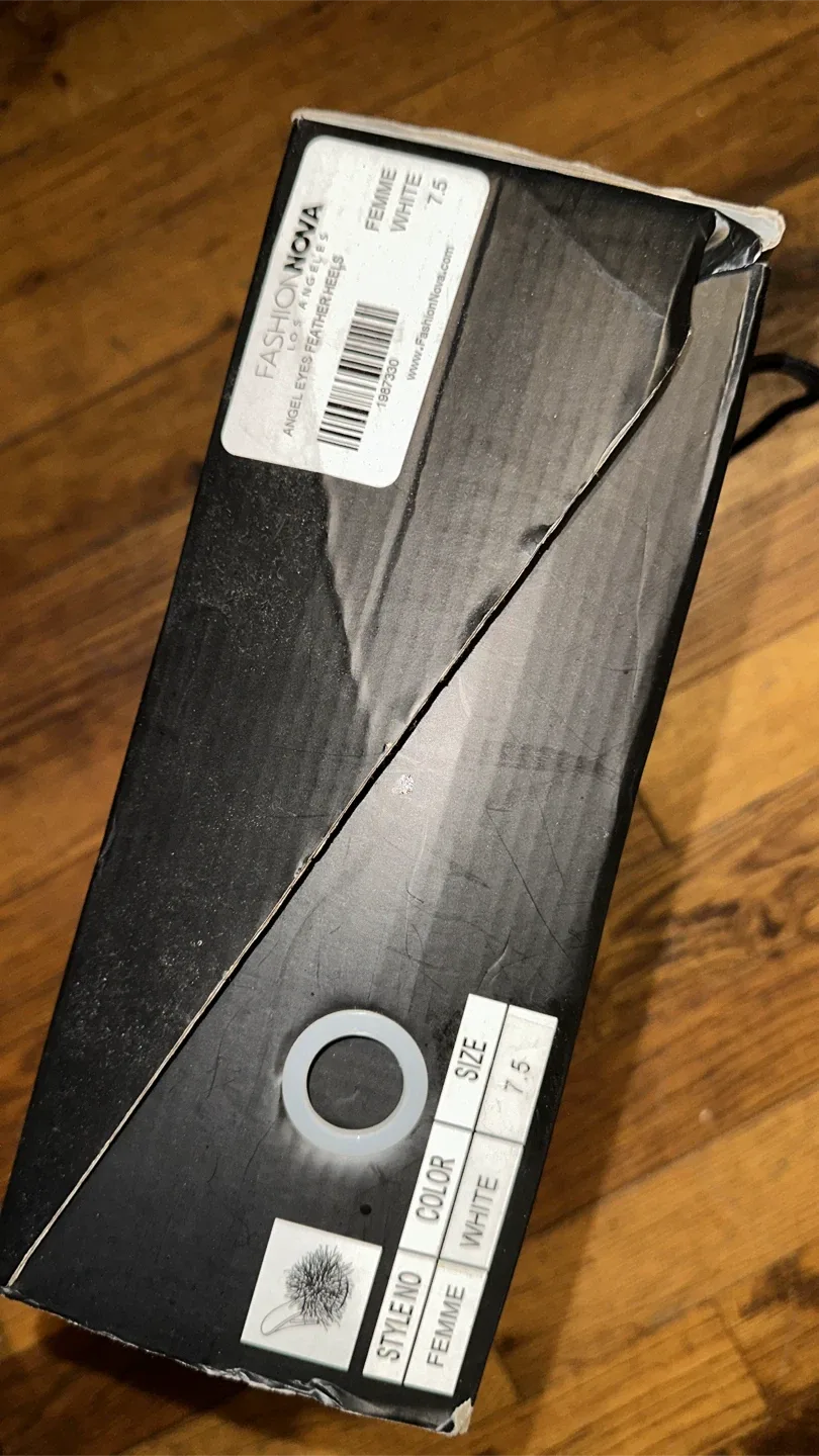 Fashion Nova Angel Eye White Feather Clear Heels image indicator(3)