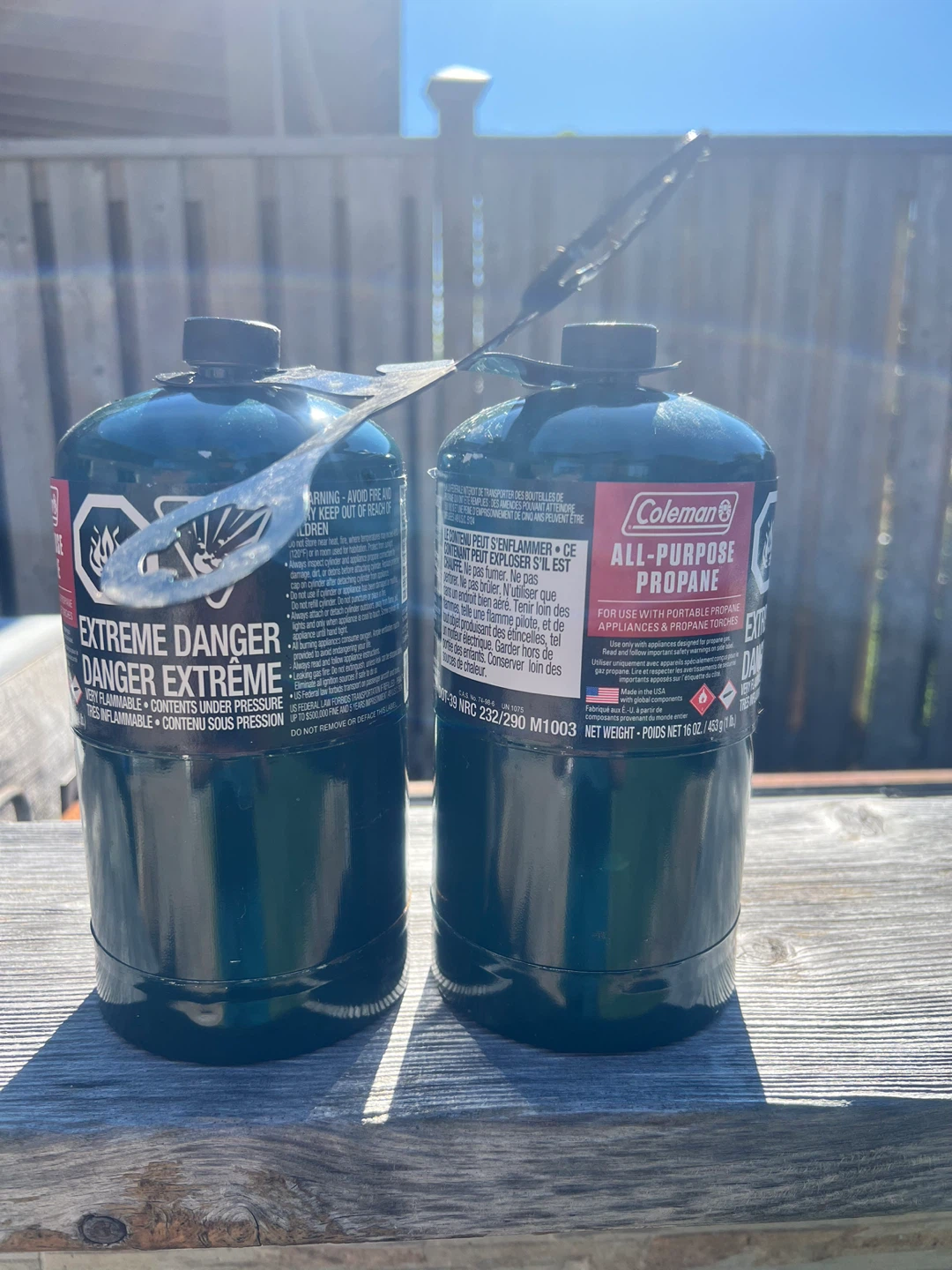 Coleman All Purpose Propane Gas Cylinder 16 oz 1lb.