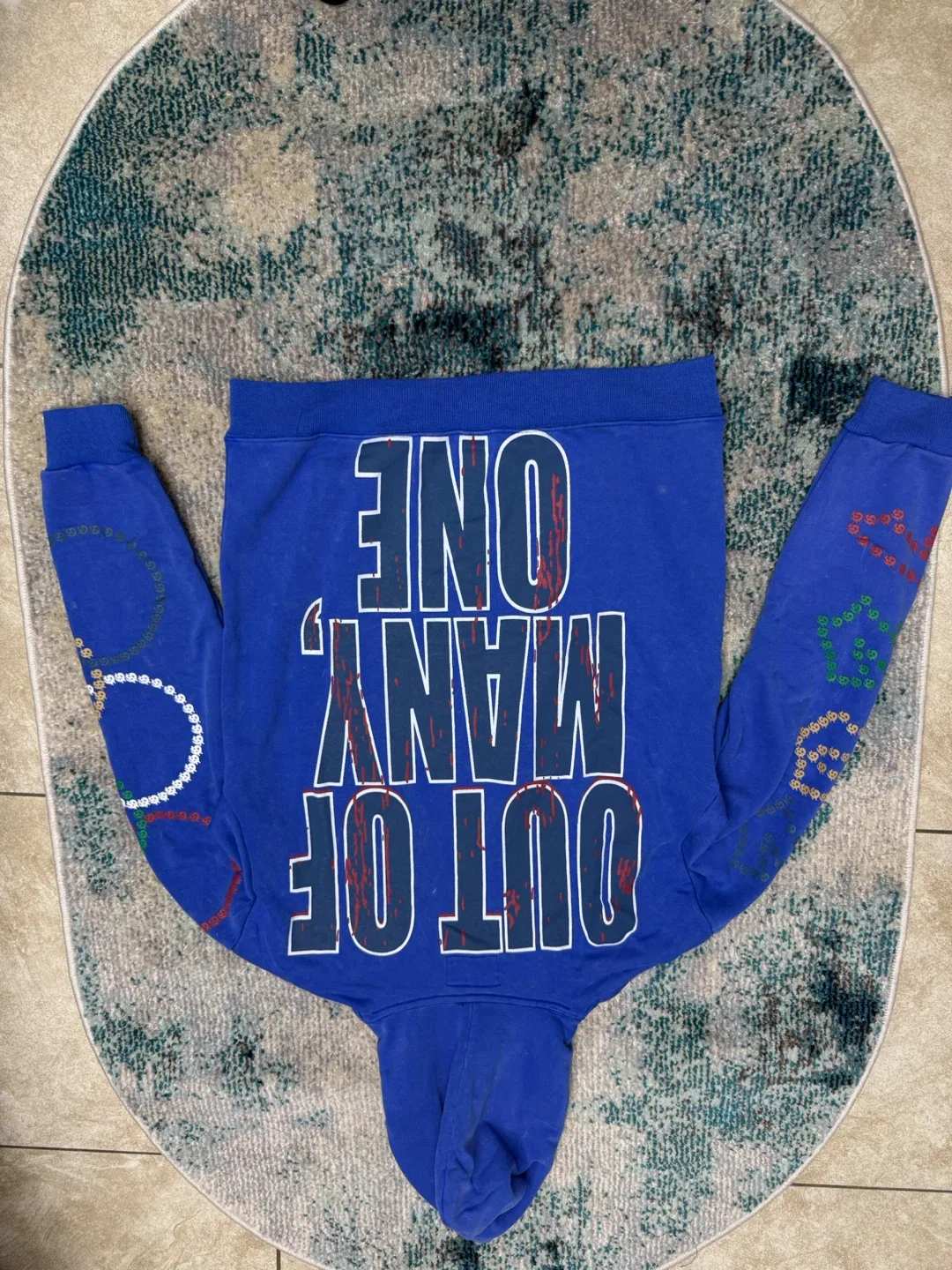 Godspeed Blue Hoodie - "Out of Many, One" image indicator(2)