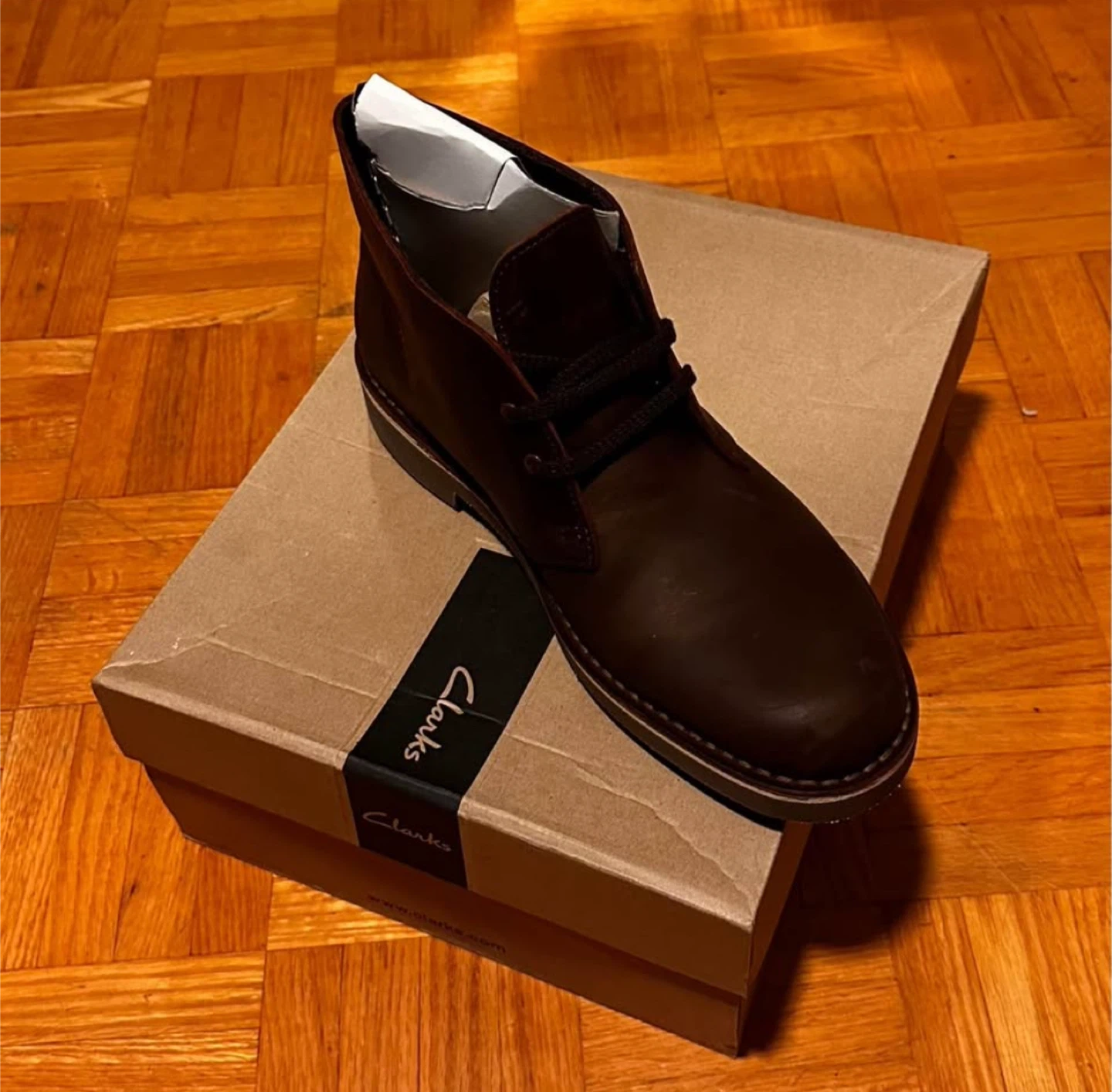 Clarks Desert Boot - Brown Leather, Size 7 - photo 2