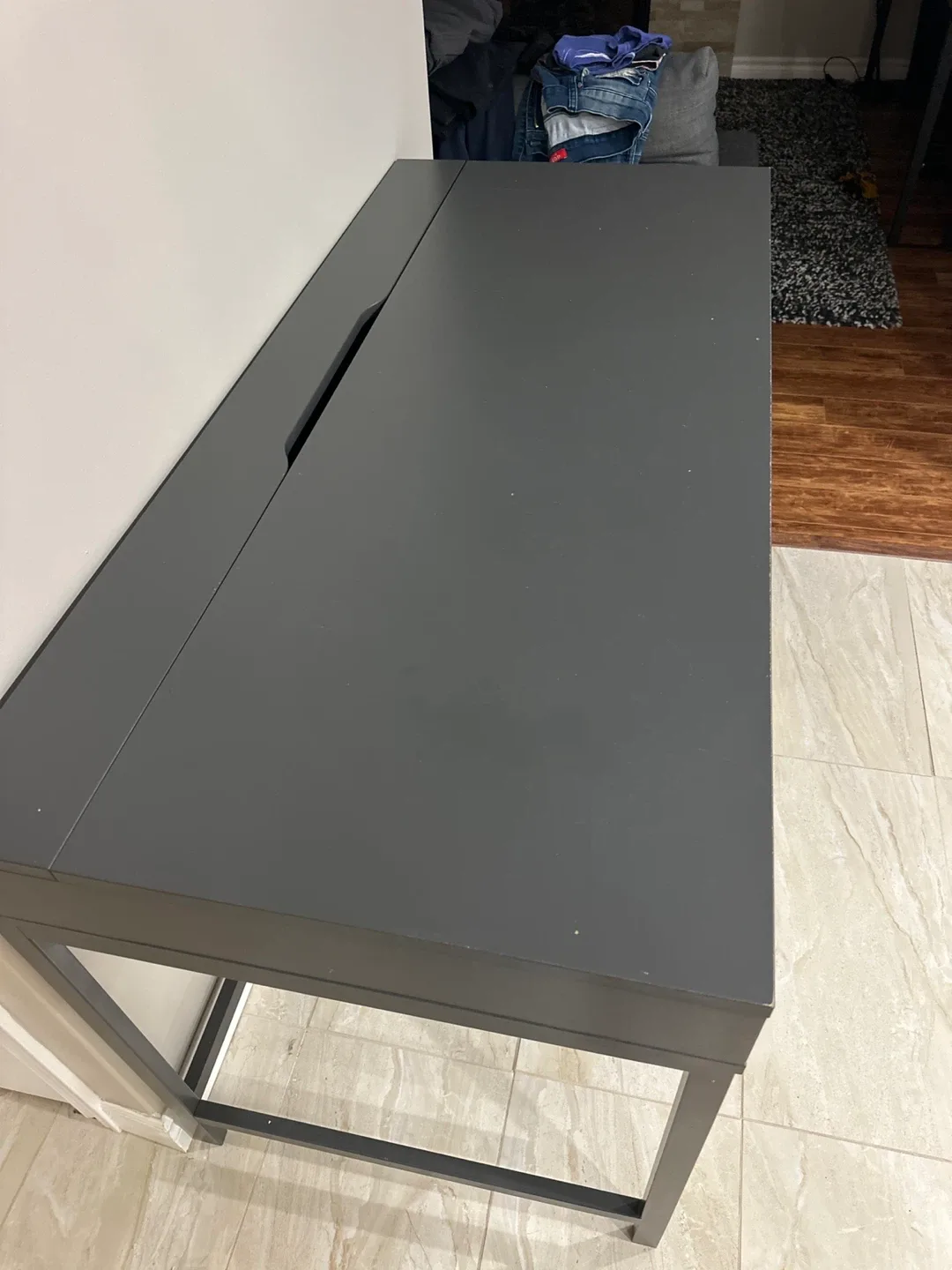 Gray Desk with Drawers image indicator(3)
