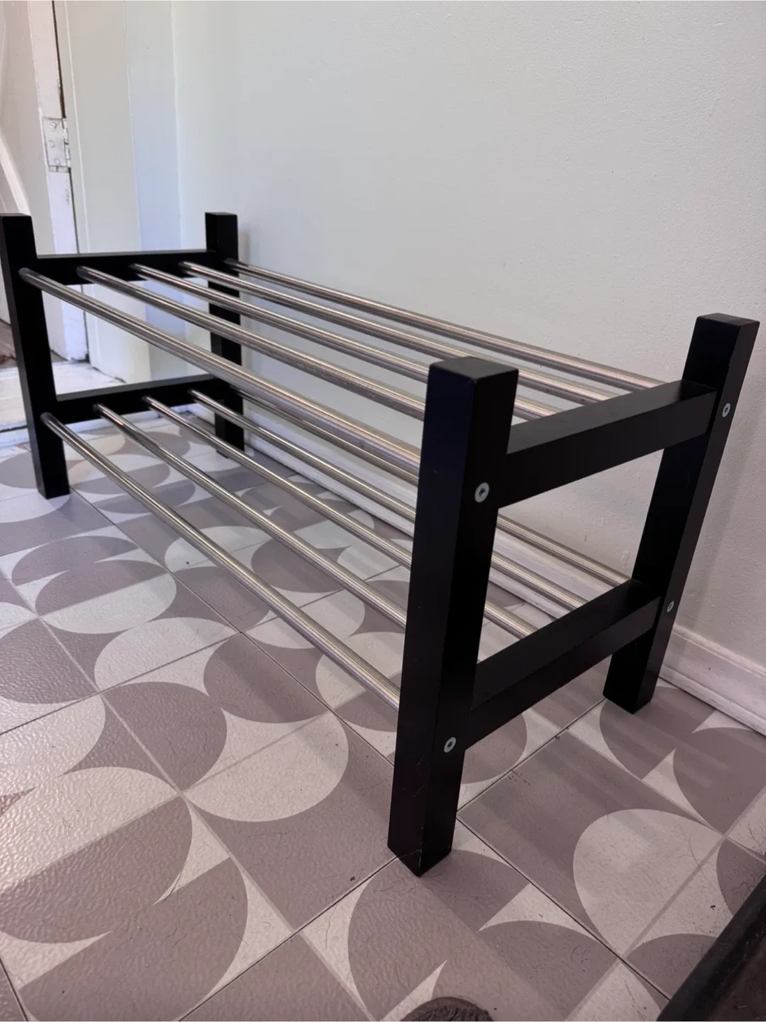 Shoe Rack - Black & Silver image indicator(3)