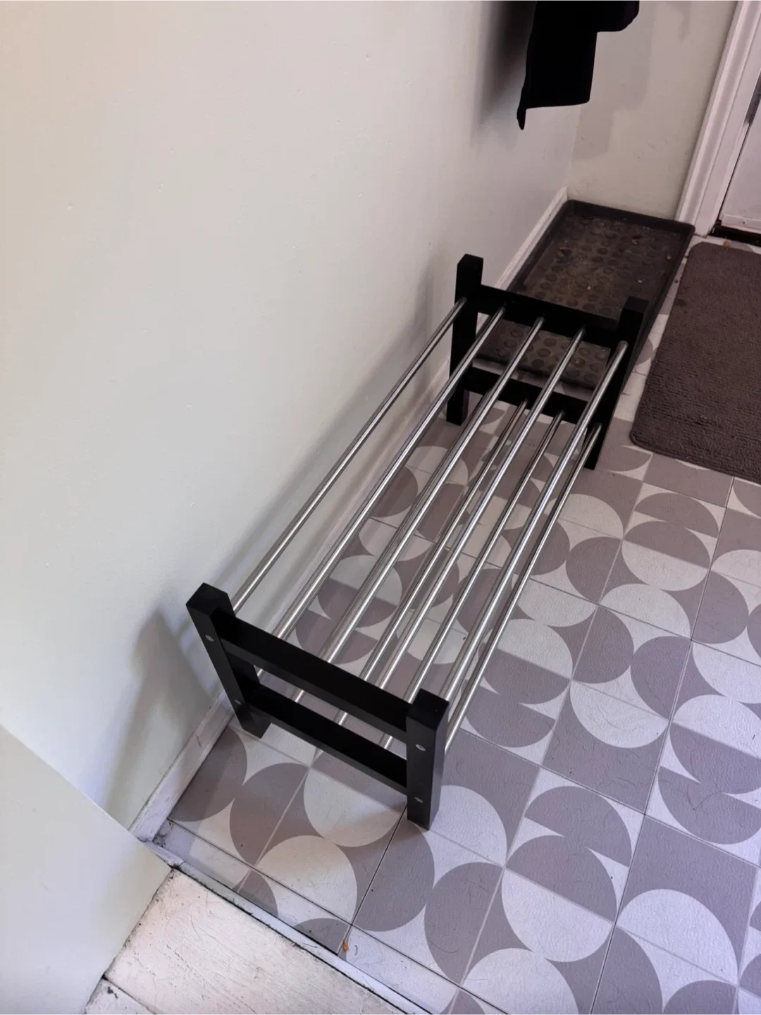 Shoe Rack - Black & Silver image indicator(4)