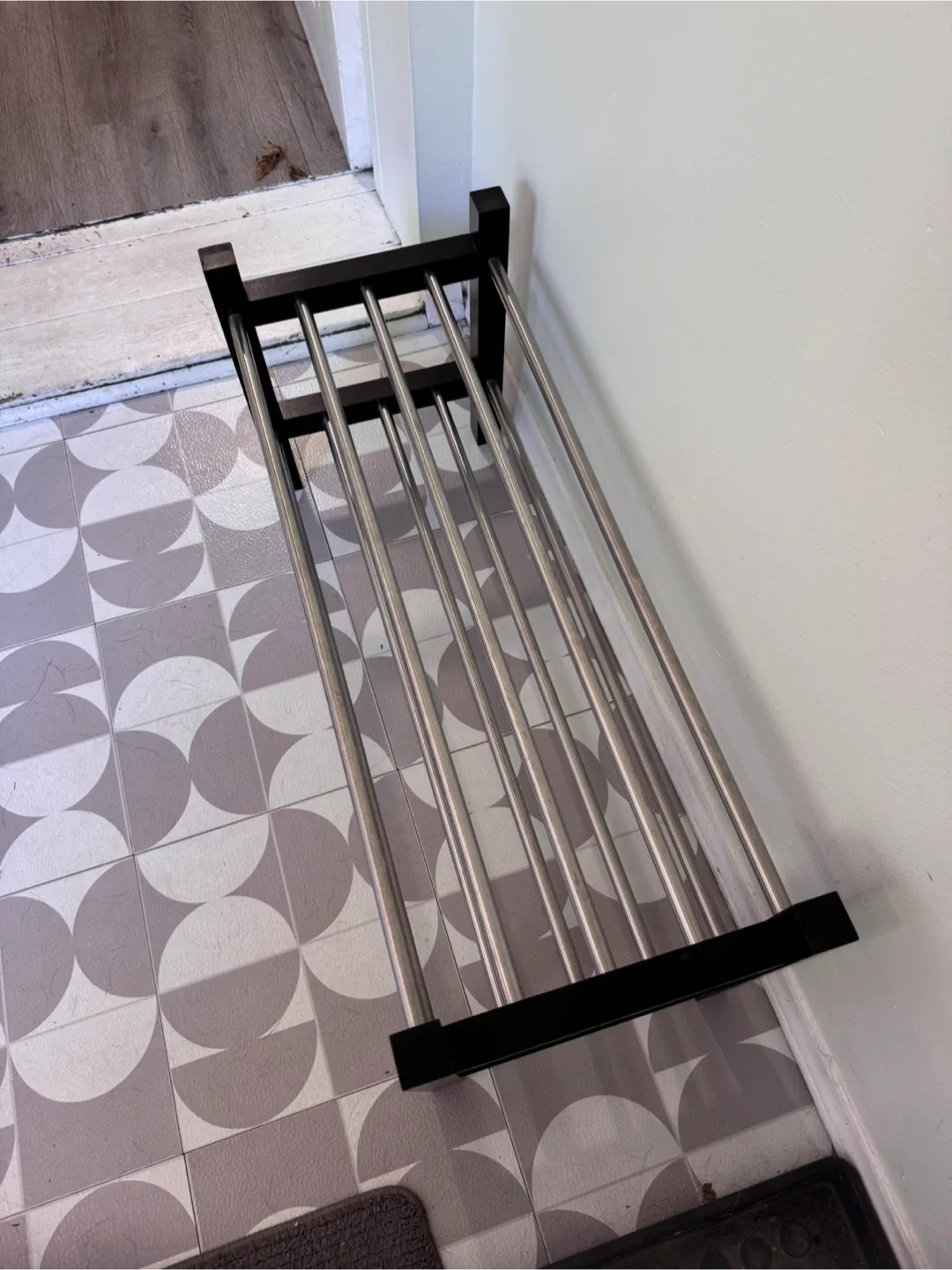 Shoe Rack - Black & Silver image indicator(2)
