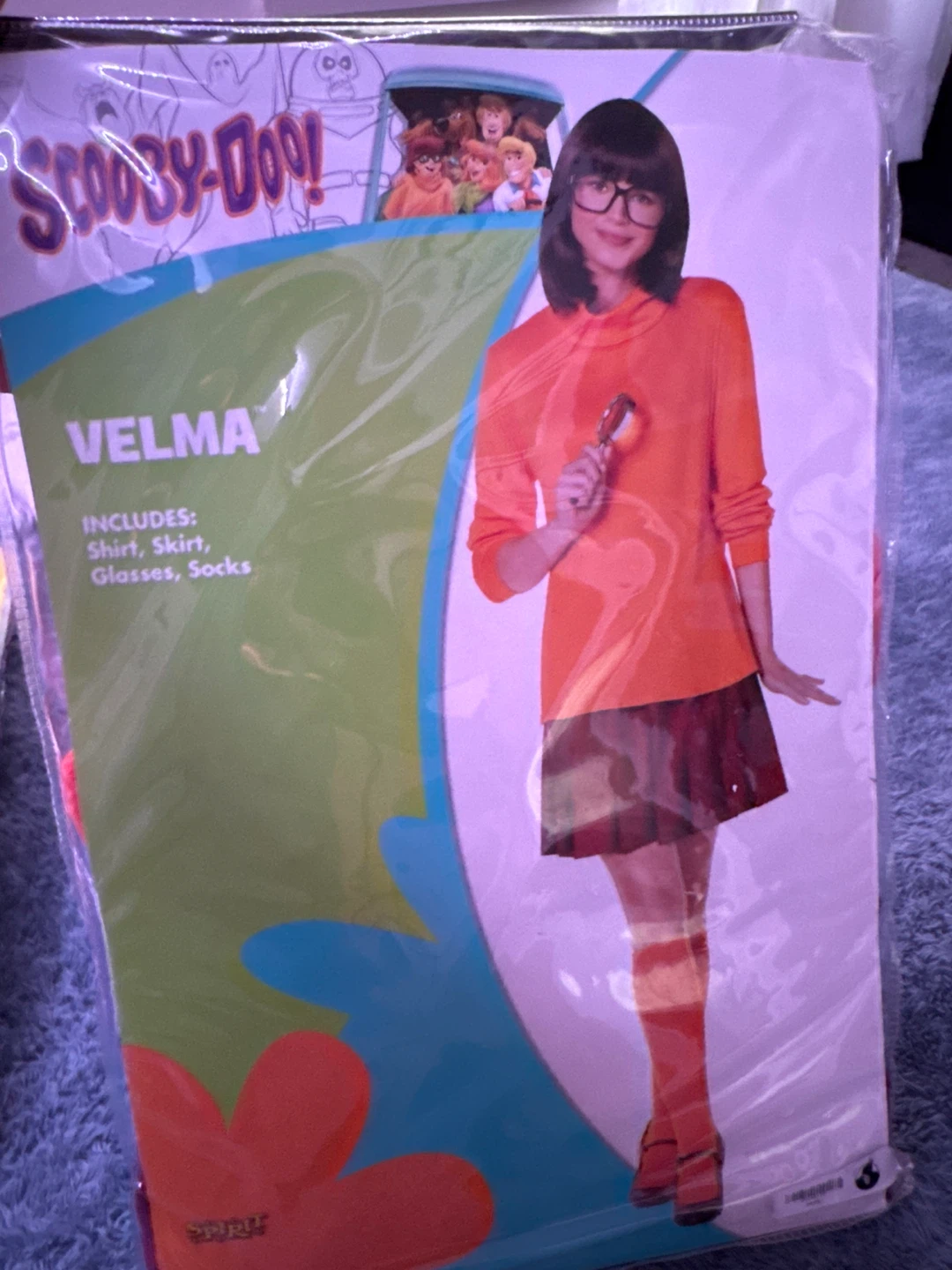 Velma Scooby-Doo Costume - Includes Shirt, Skirt, Glasses, Socks