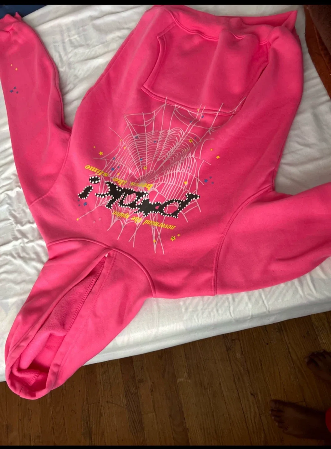 Sp5der Pink Hoodie - Size M image indicator(3)