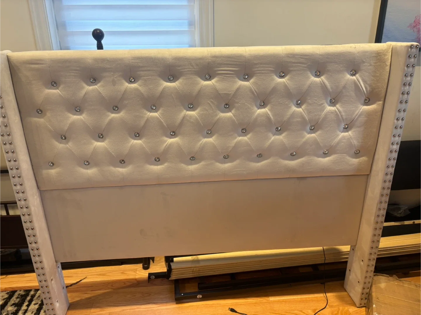 Upholstered Headboard with USB Ports- Queen thumbnail