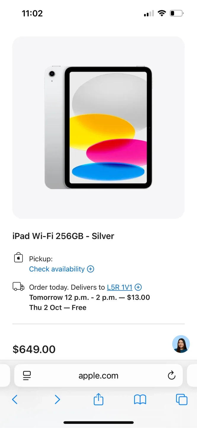 Factory Sealed! - 11 inch Apple iPad Wi-Fi 256GB - Silver image indicator(4)