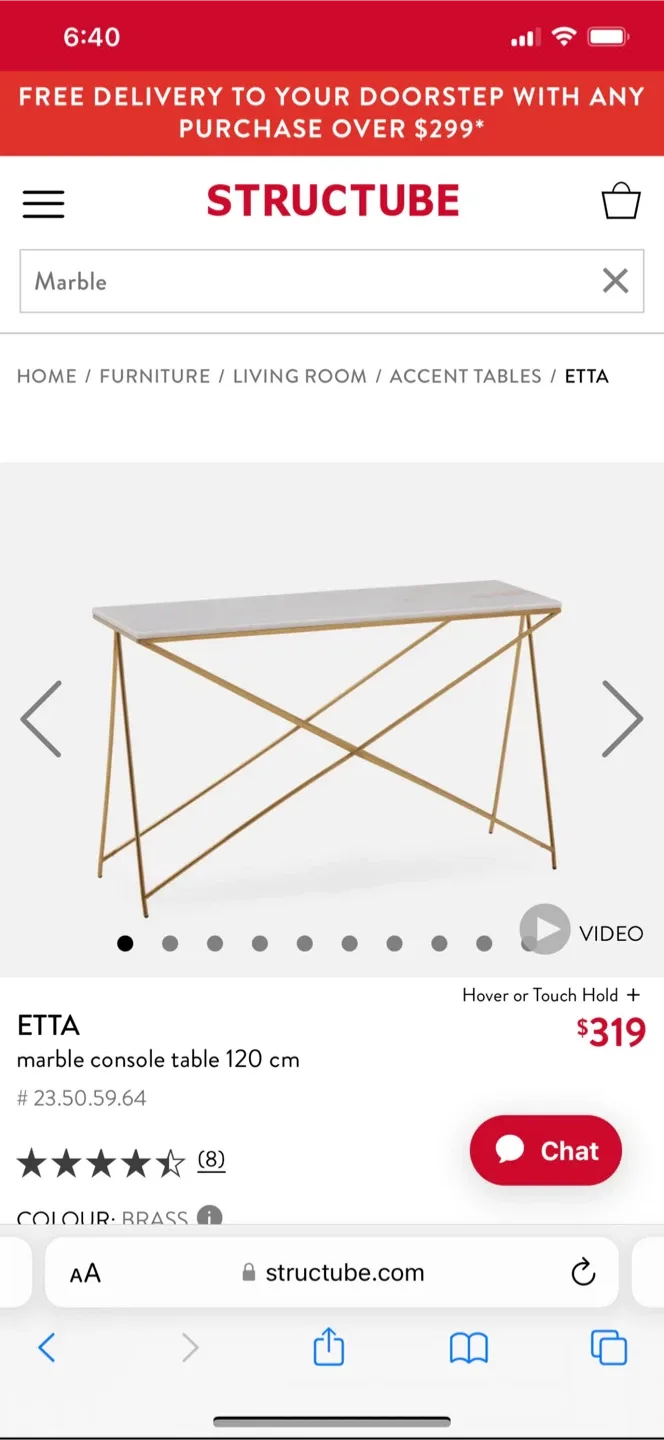 Marble Console Table - 120 cm image indicator(2)