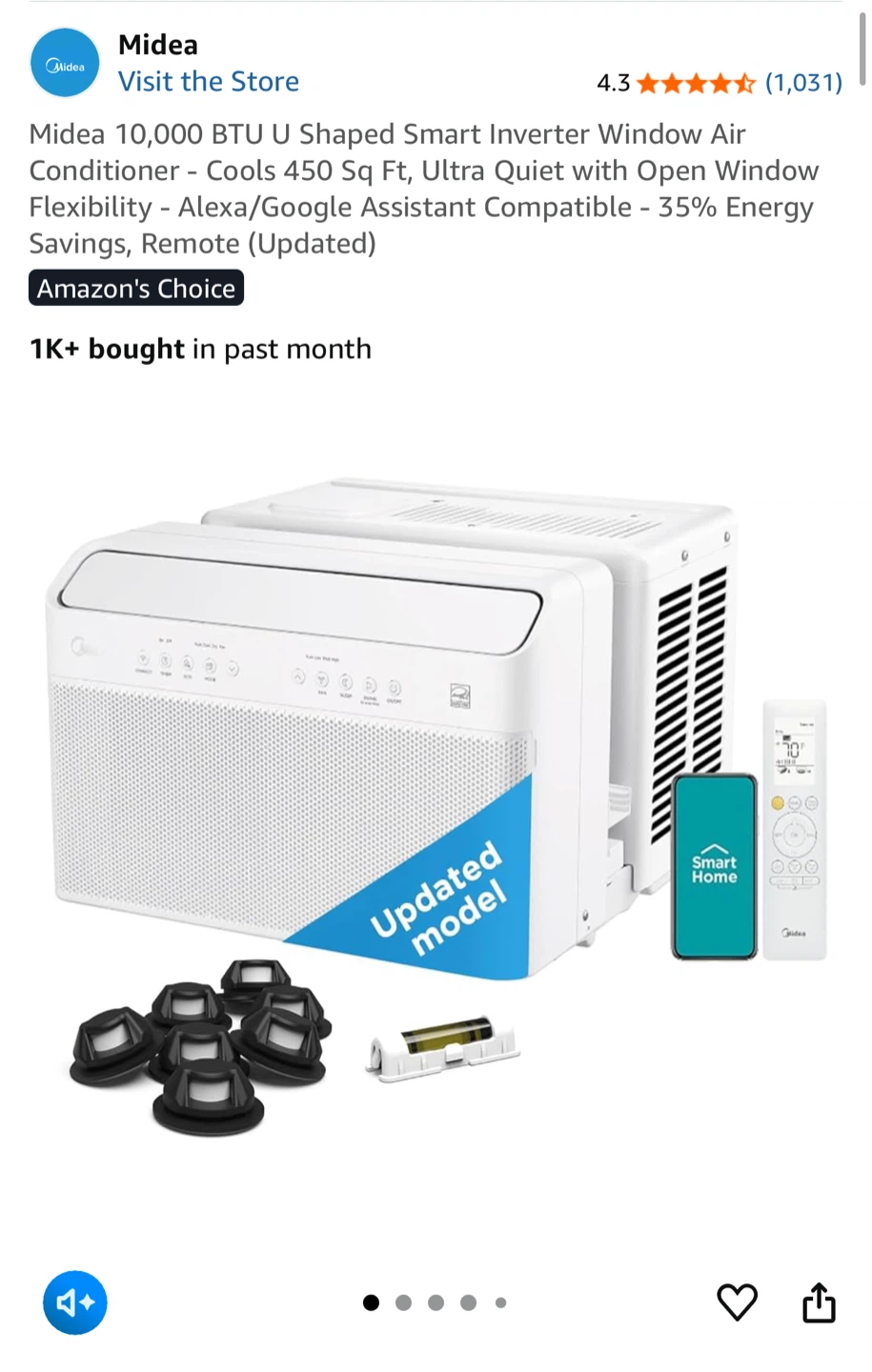 Midea U Shaped Smart Inverter Window AC - photo 2