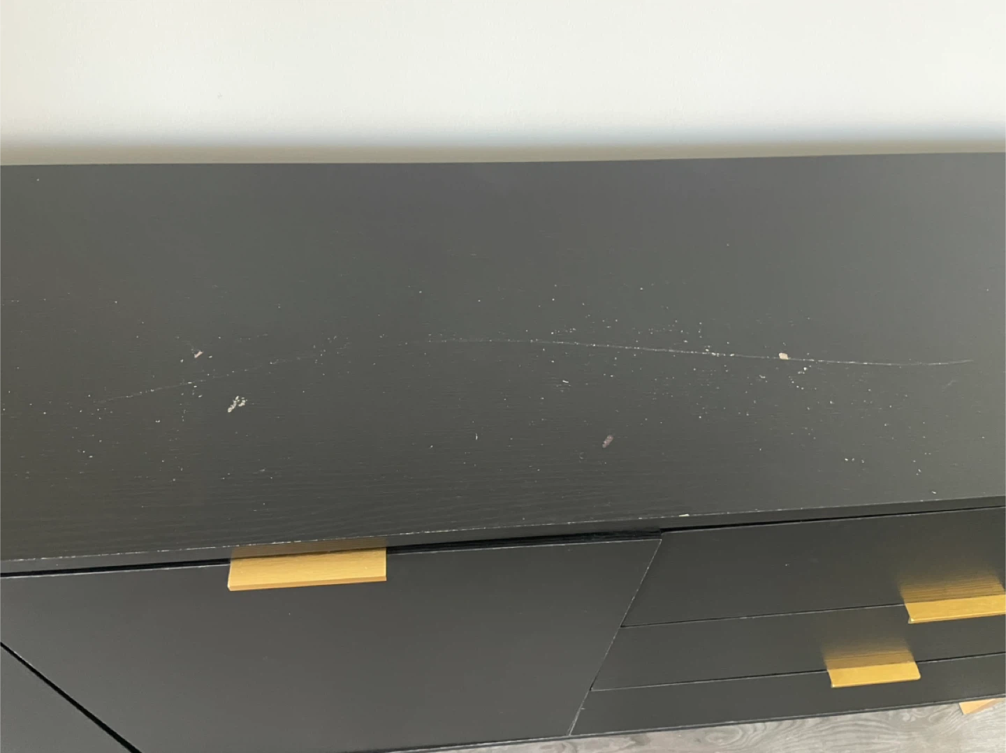 Black Wood Credenza with Gold Accents - photo 5