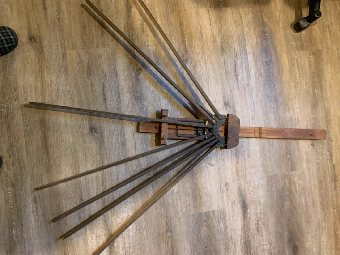 Antique Wooden Clothes Drying Rack - photo 3
