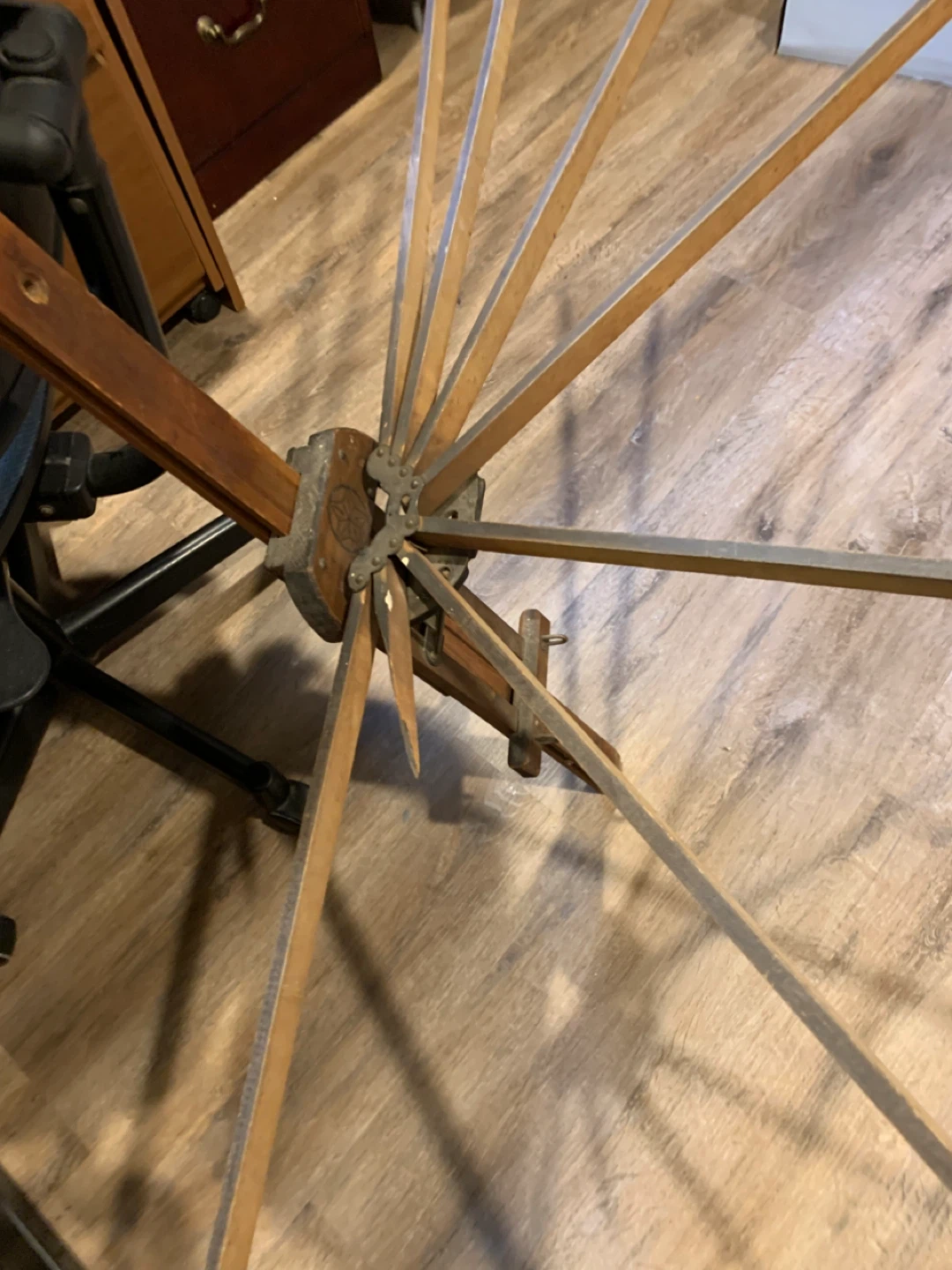 Antique Wooden Clothes Drying Rack - photo 2