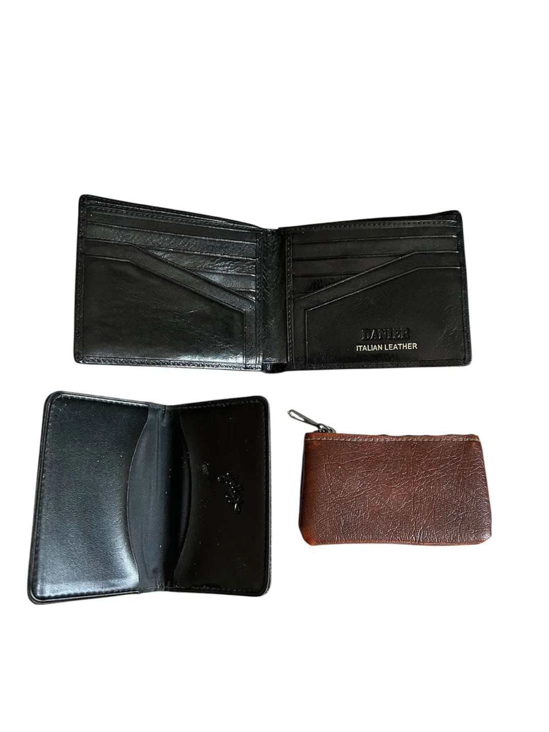 3 Leather Wallets: Black & Brown image indicator(2)