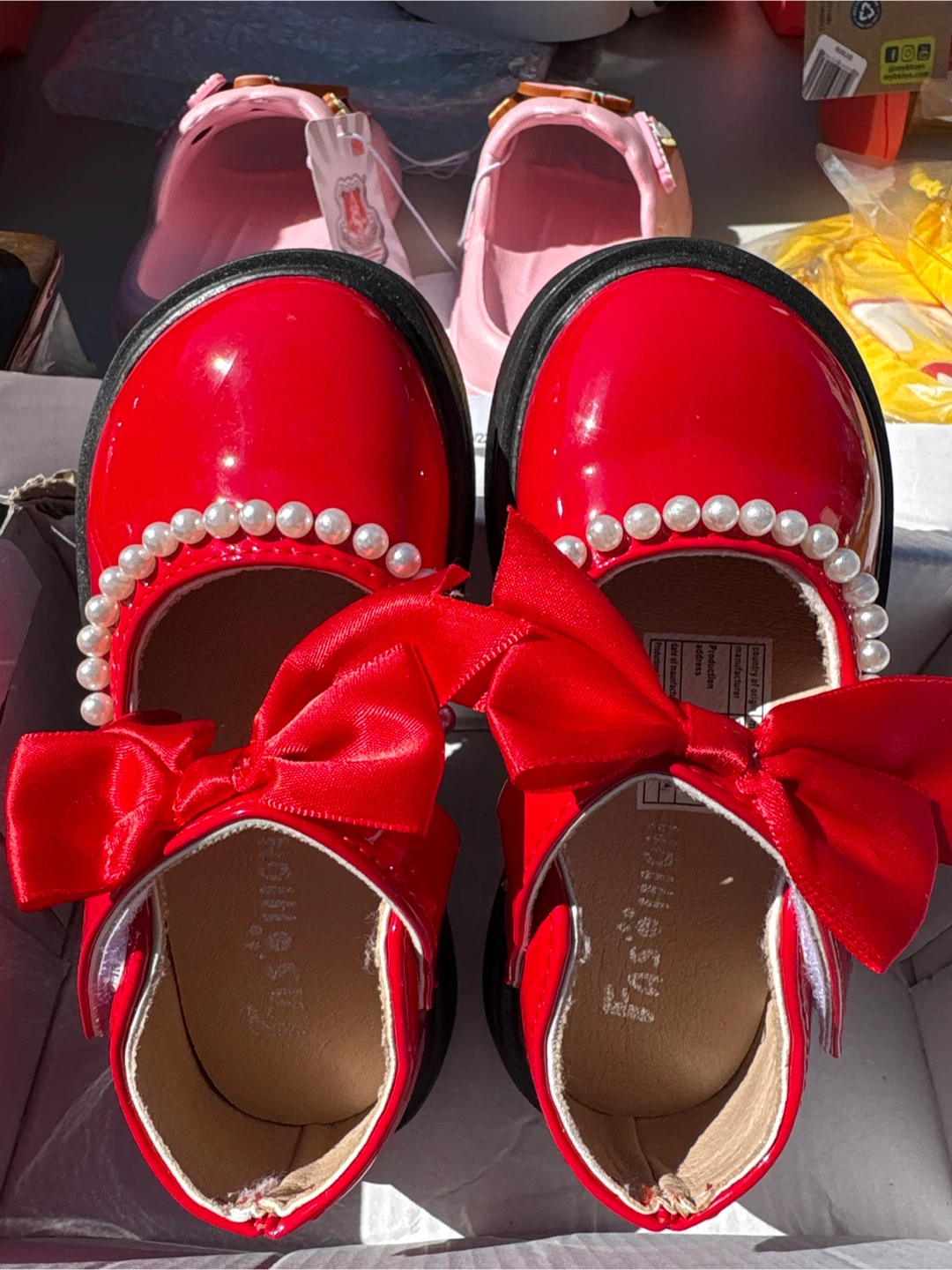 Kids red shoes