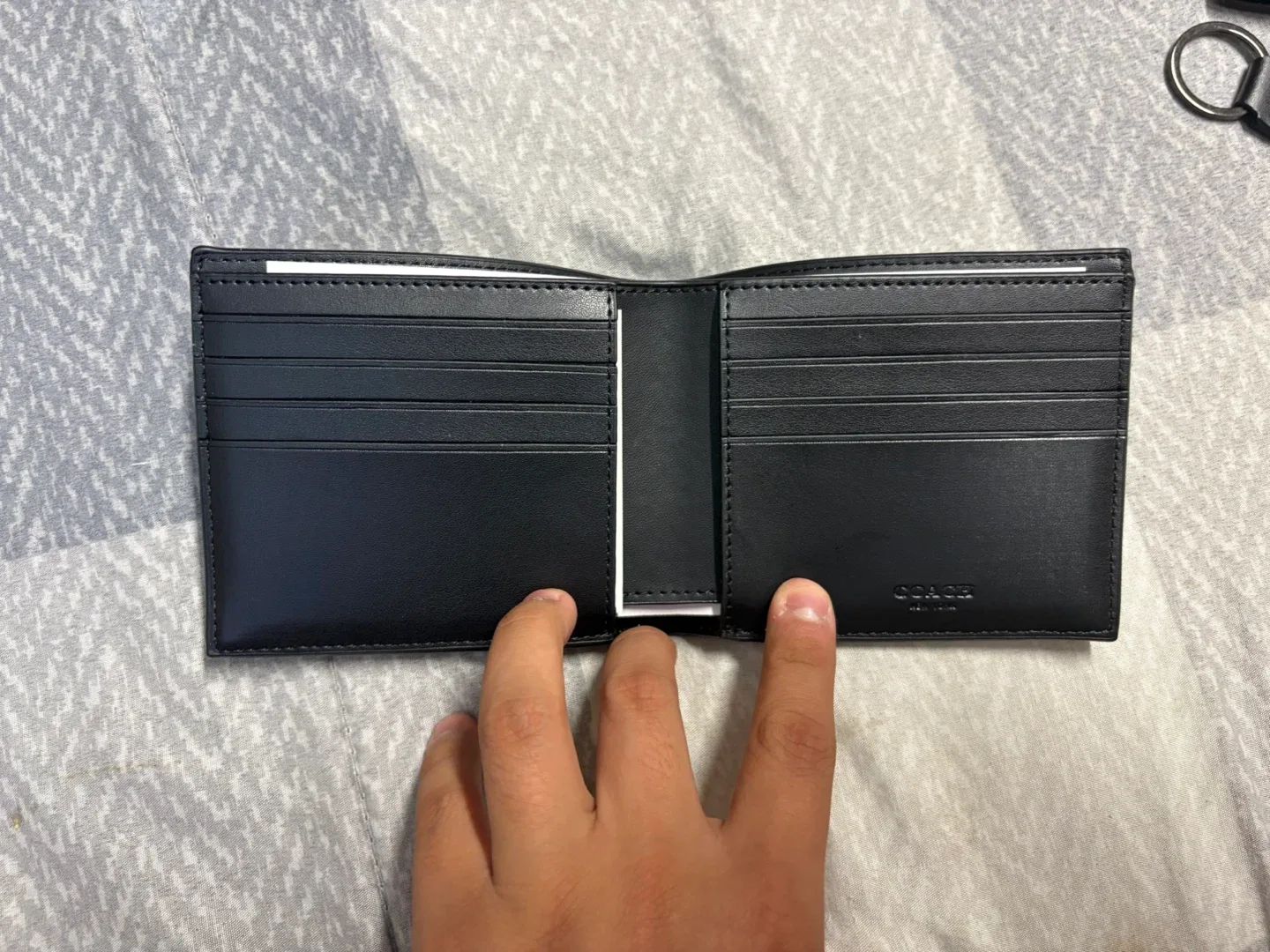 Coach Black Wallet and Key Chain Set image indicator(2)