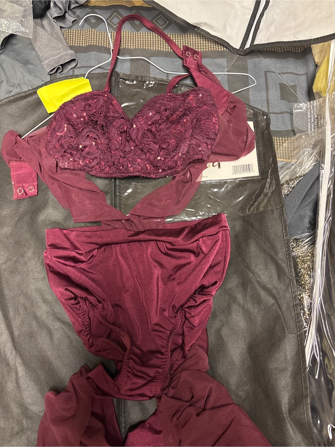 Burgundy dance costume - women’s small - photo 2