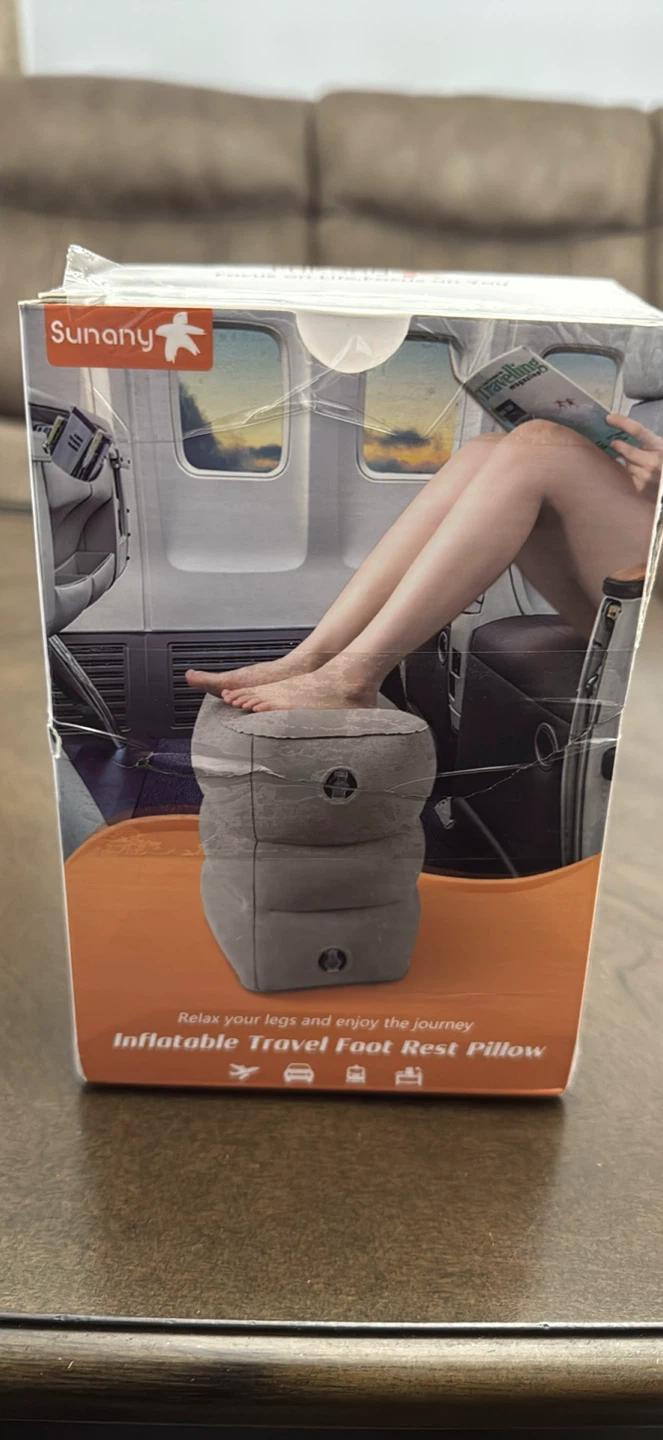 New Sunany Inflatable Travel Foot Rest Pillow - photo 3