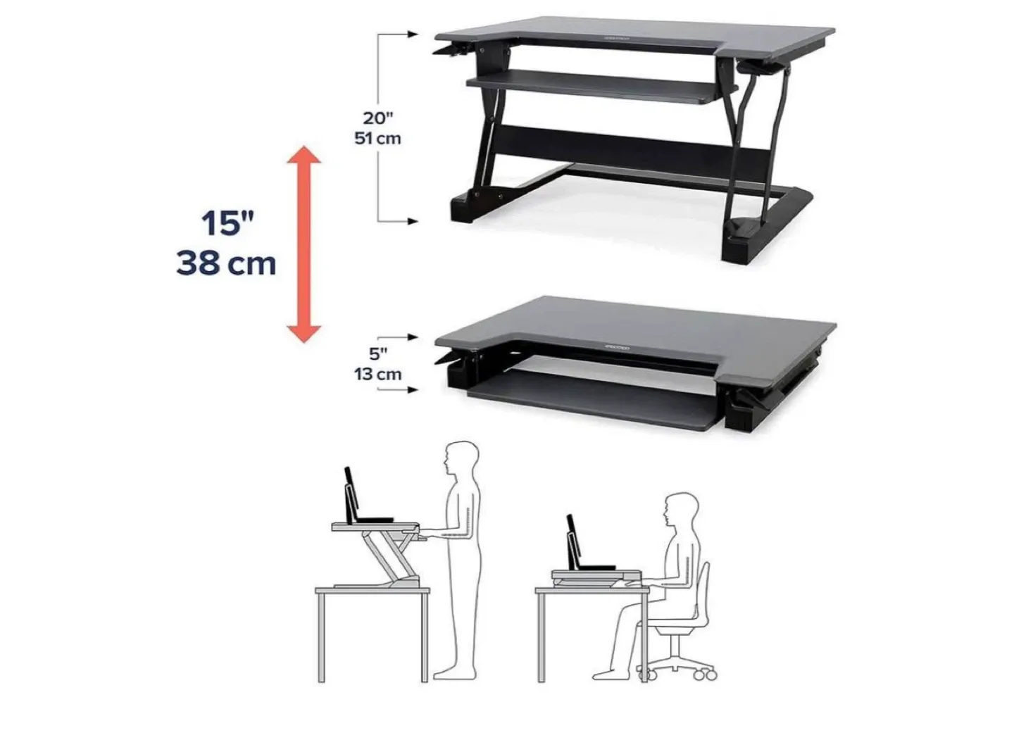 Ergotron Workfit-T Standing Desk Converter image indicator(2)