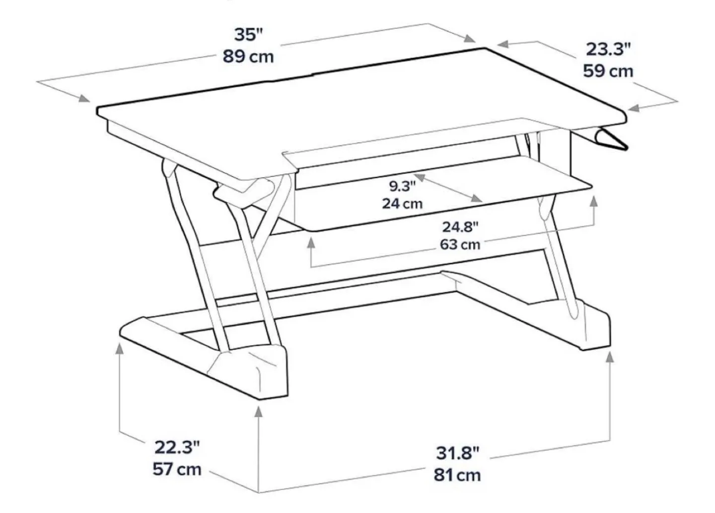 Ergotron Workfit-T Standing Desk Converter image indicator(3)
