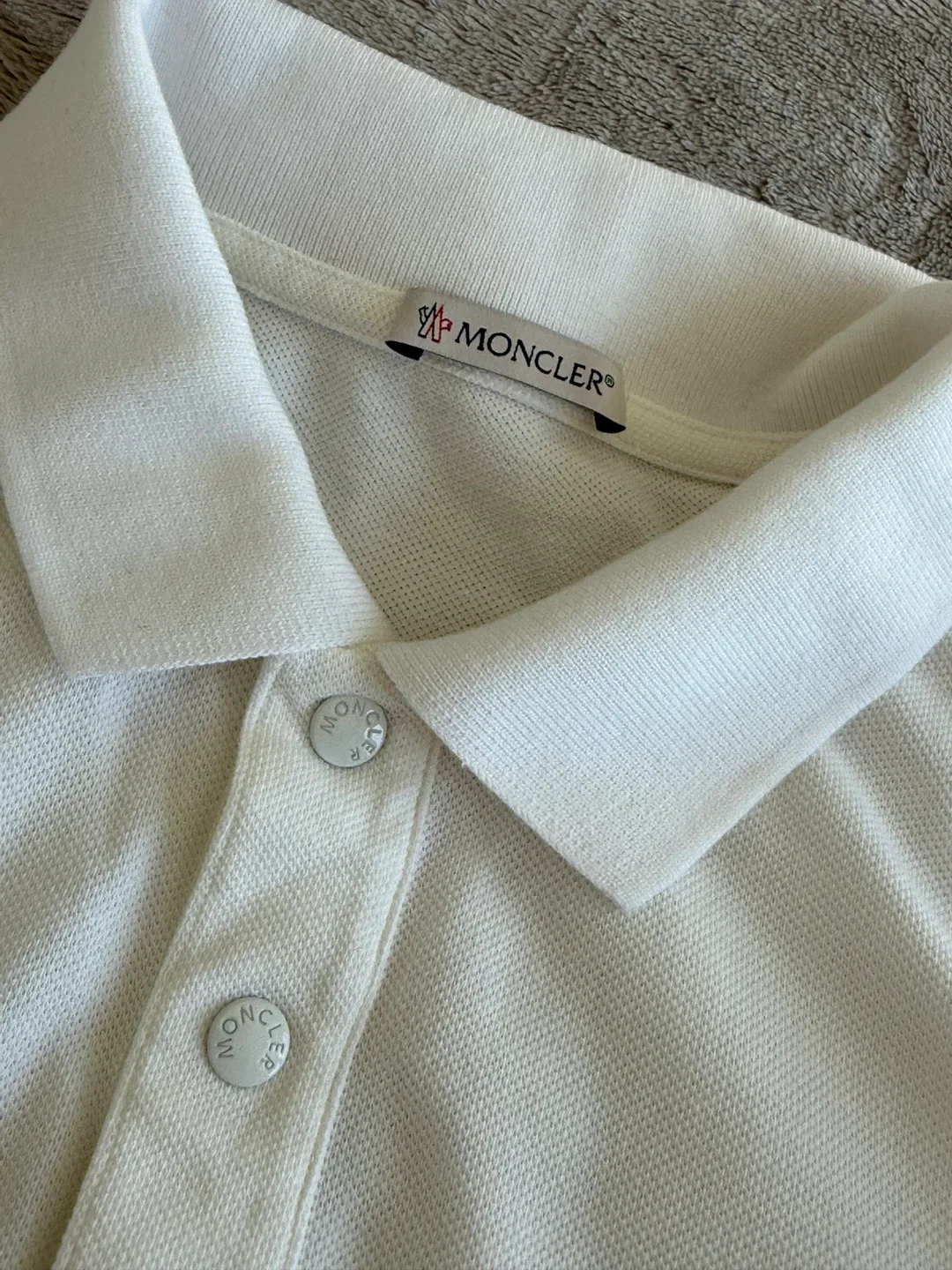 Moncler Stripe-Sleeve Cotton-Piqué Polo Shirt Men image indicator(3)