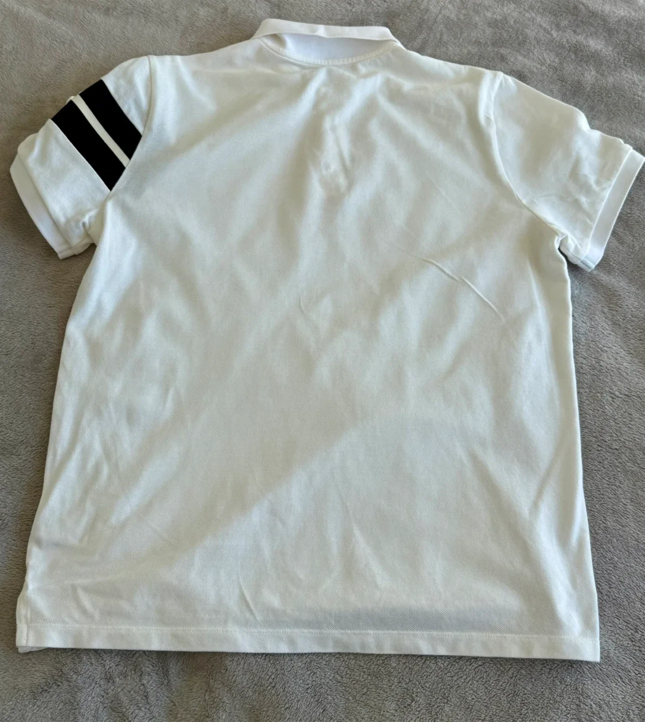 Moncler Stripe-Sleeve Cotton-Piqué Polo Shirt Men image indicator(6)