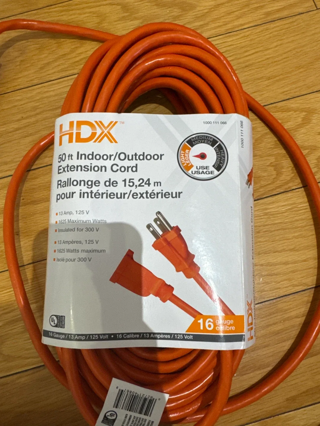 HDX 50 ft Indoor/Outdoor Extension Cord - Orange thumbnail