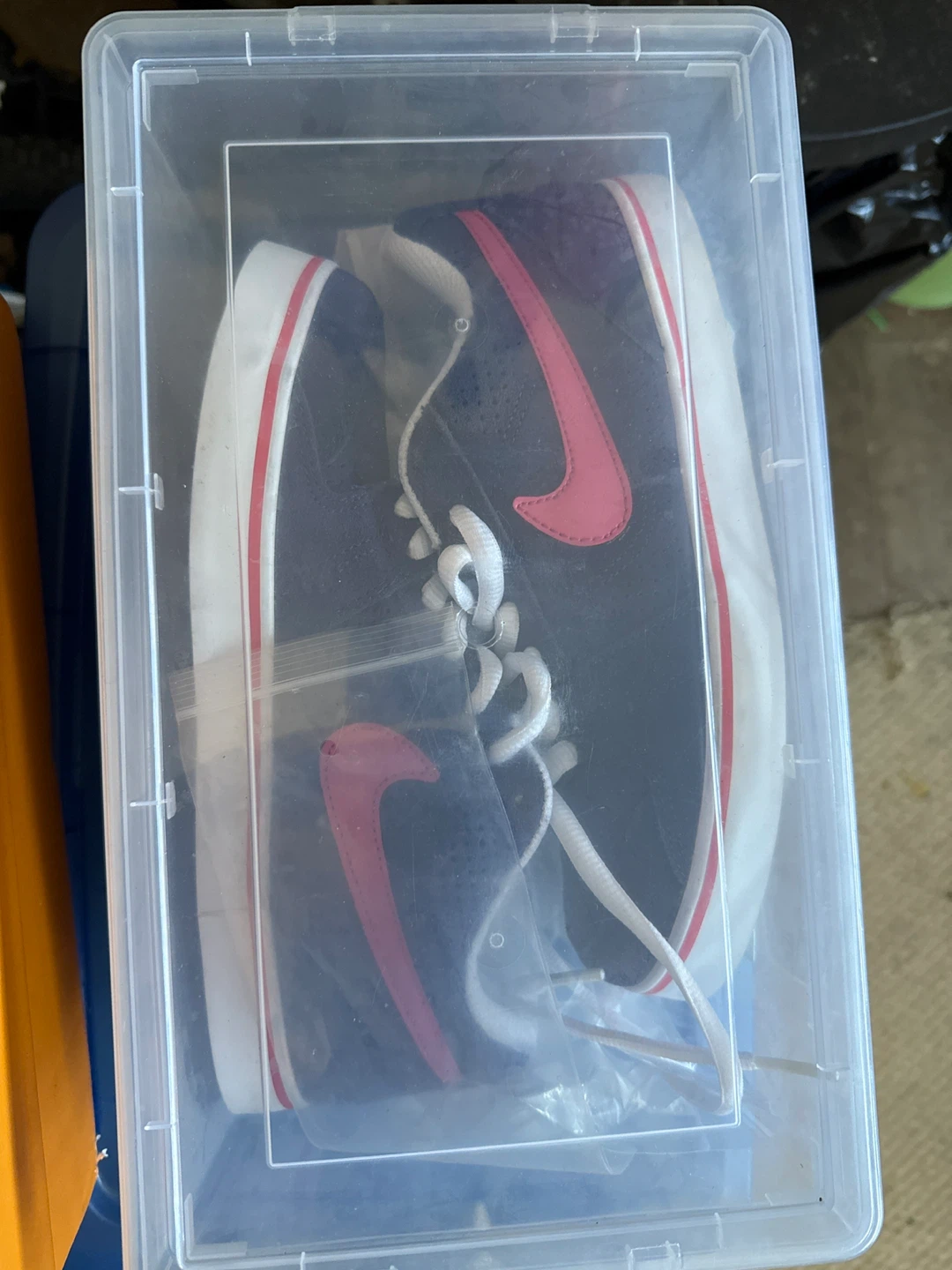 Nike Navy & Pink Skate Shoes - Size 4.5 US