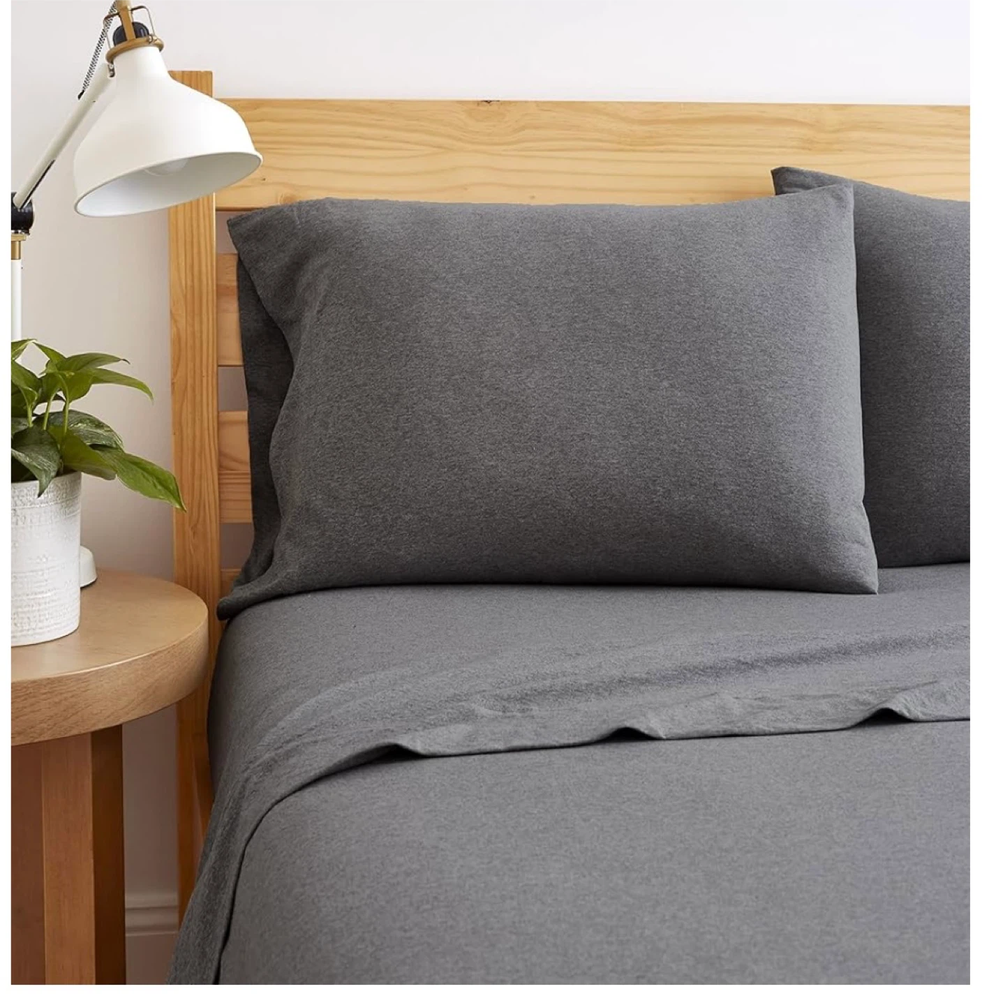 Room+Retreat Jersey Twin Sheet Set - Charcoal Gray - photo 3