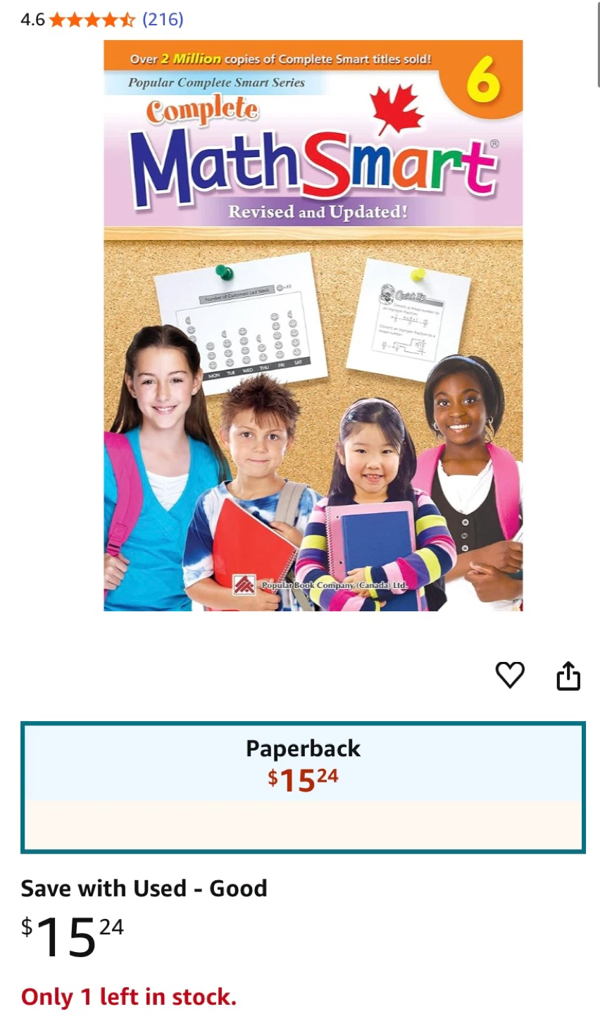 Complete MathSmart Grade 6