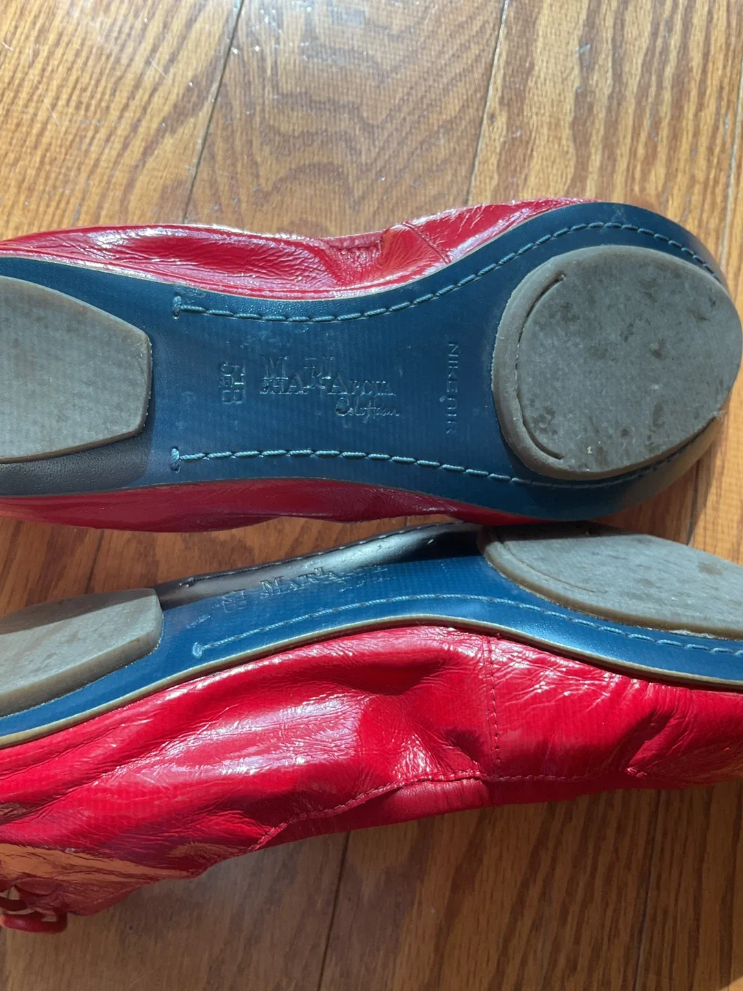 Cole Haan Red Leather Ballet Flats Size 5.5 image indicator(3)