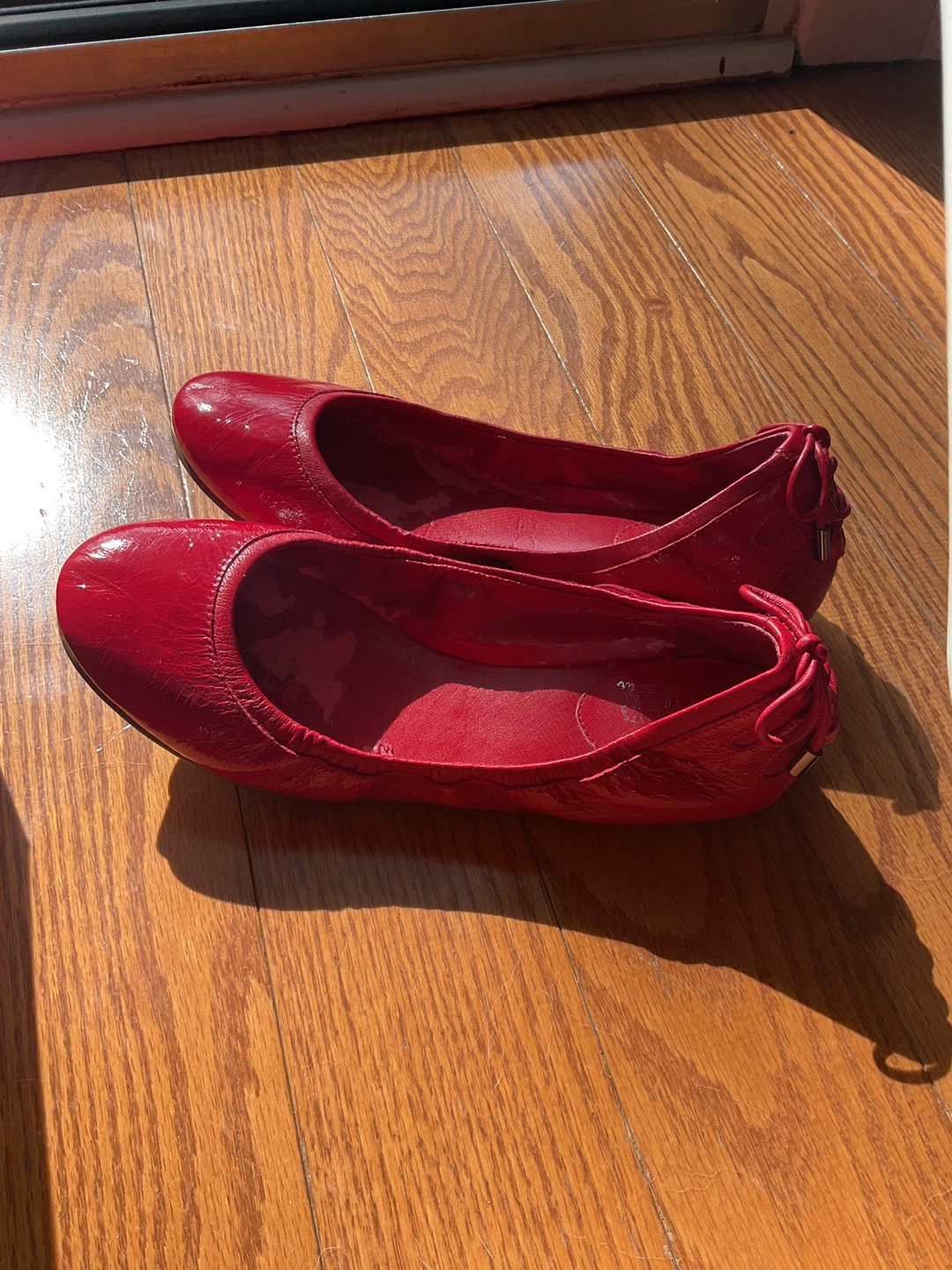 Cole Haan Red Leather Ballet Flats Size 5.5 - photo 2
