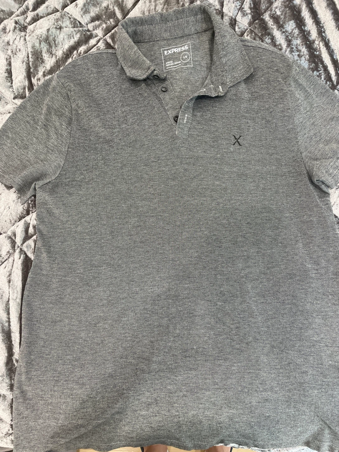 Express Gray Polo Shirt - Size L/G
