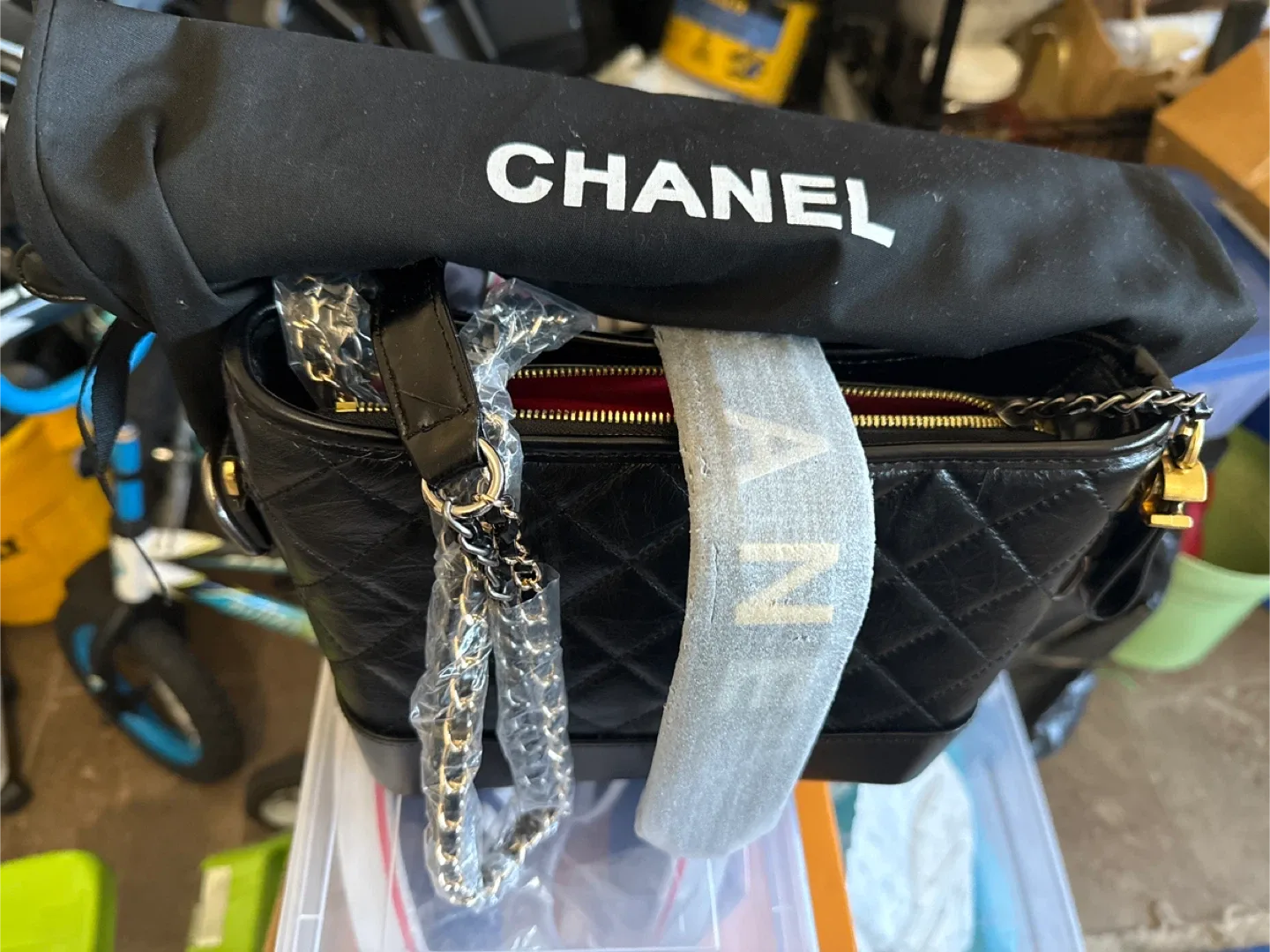 Chanel Gabrielle Hobo Bag Black image indicator(2)