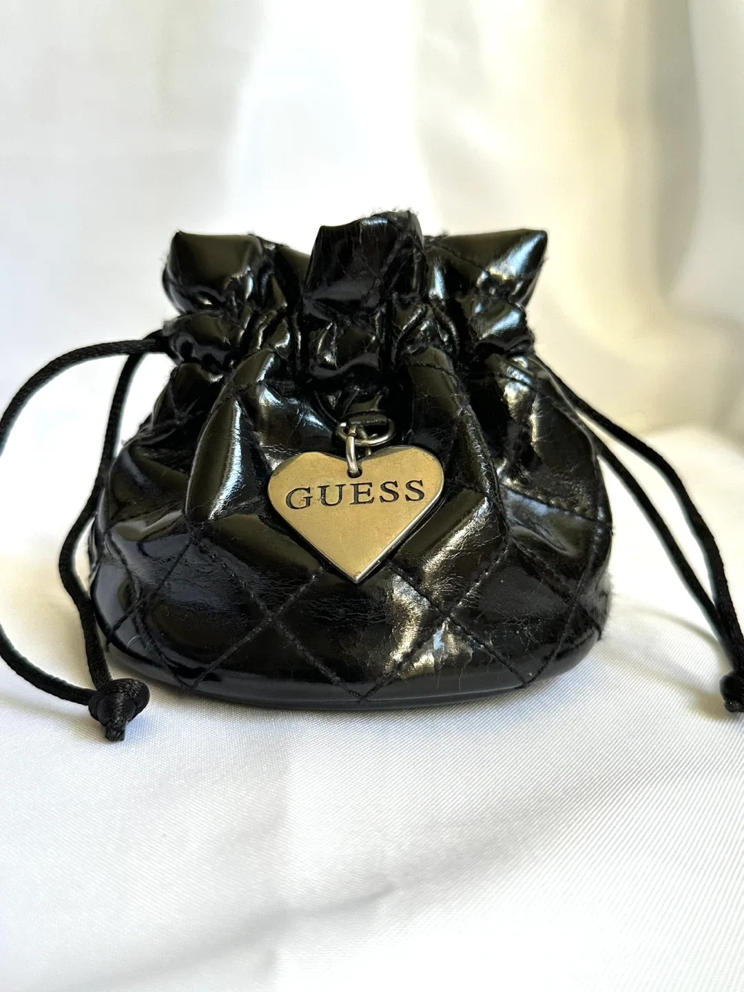 ✨ Guess Black Quilted Drawstring Pouch – Chic & Compact ✨ image indicator(5)