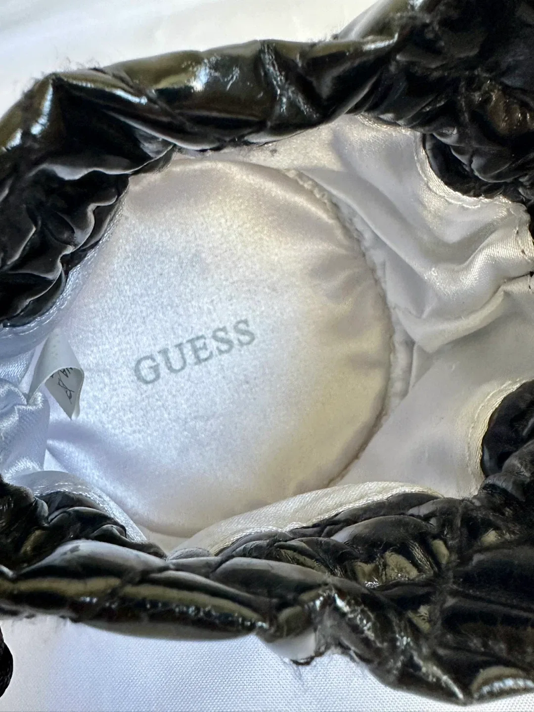 ✨ Guess Black Quilted Drawstring Pouch – Chic & Compact ✨ image indicator(2)