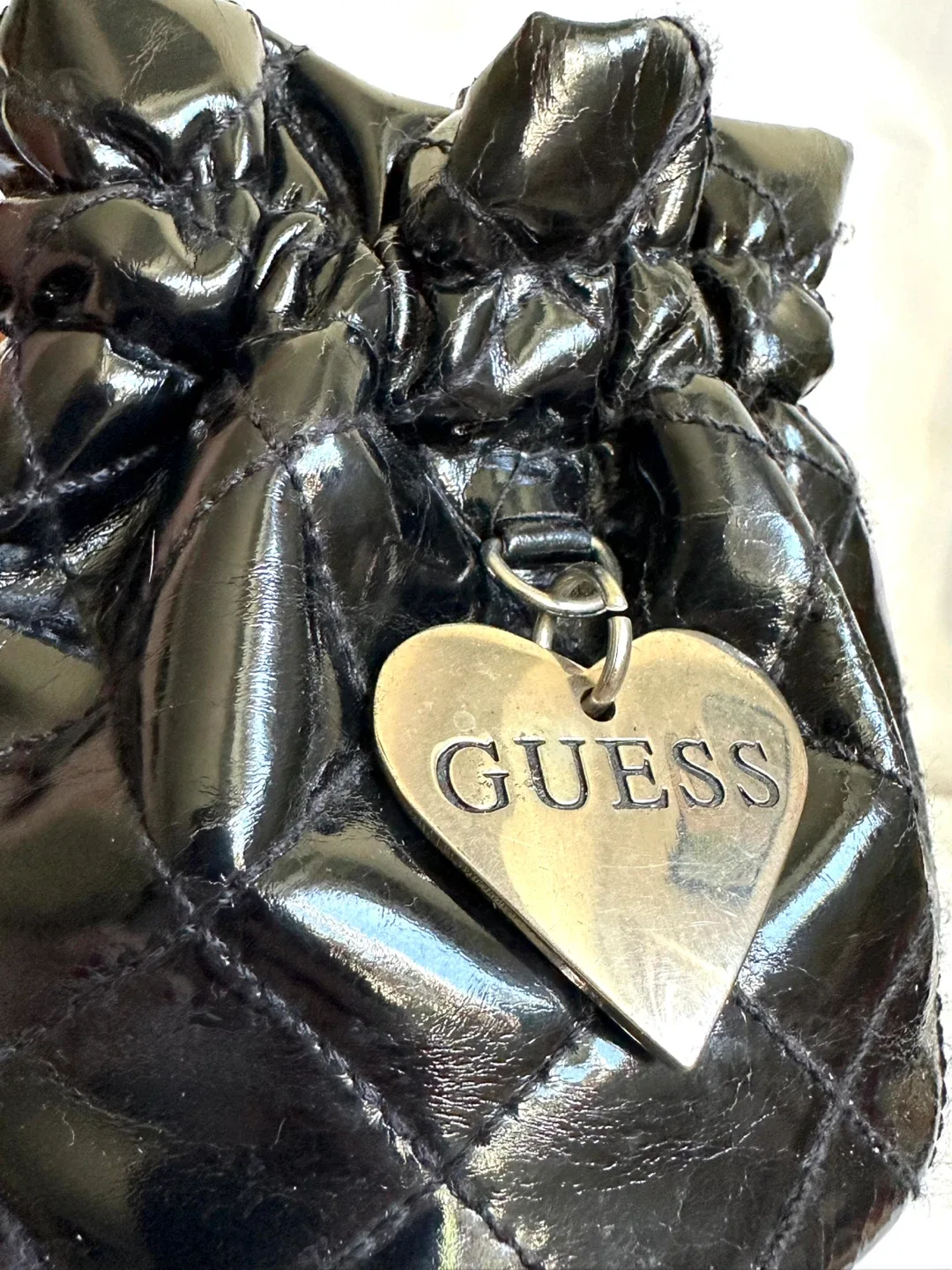 ✨ Guess Black Quilted Drawstring Pouch – Chic & Compact ✨ image indicator(4)