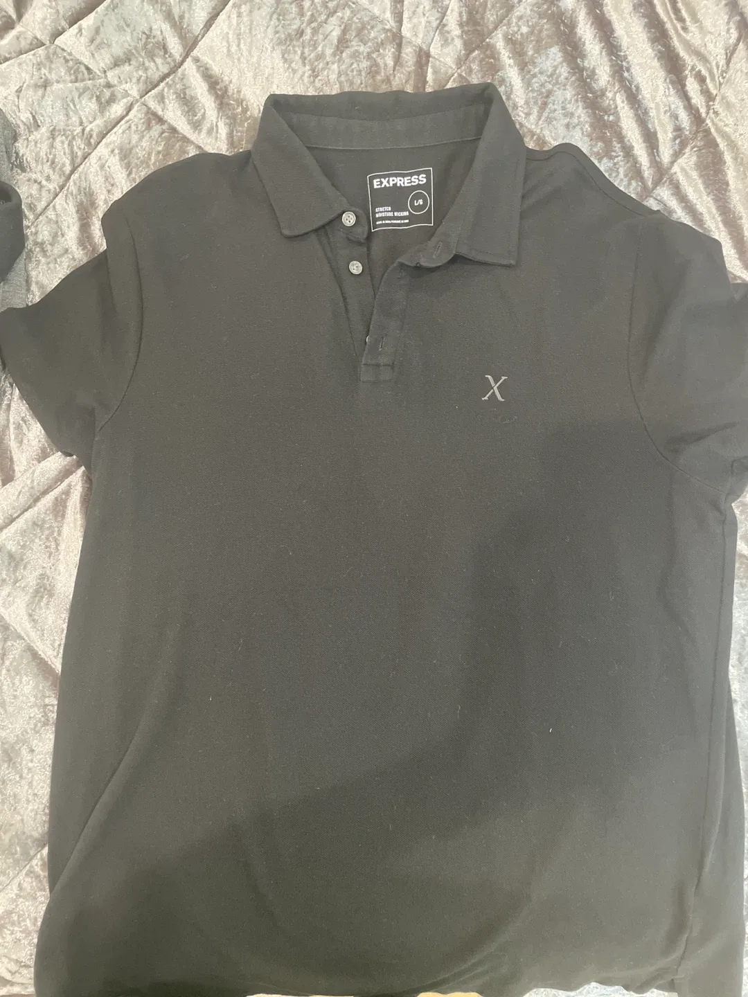 Express Black Polo Shirt - Men's L/G thumbnail