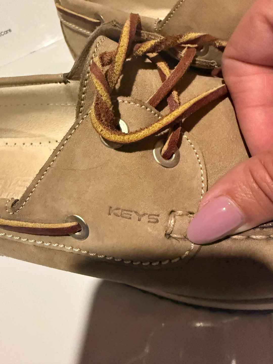 KEYS Boat Shoes Size 43 Beige
