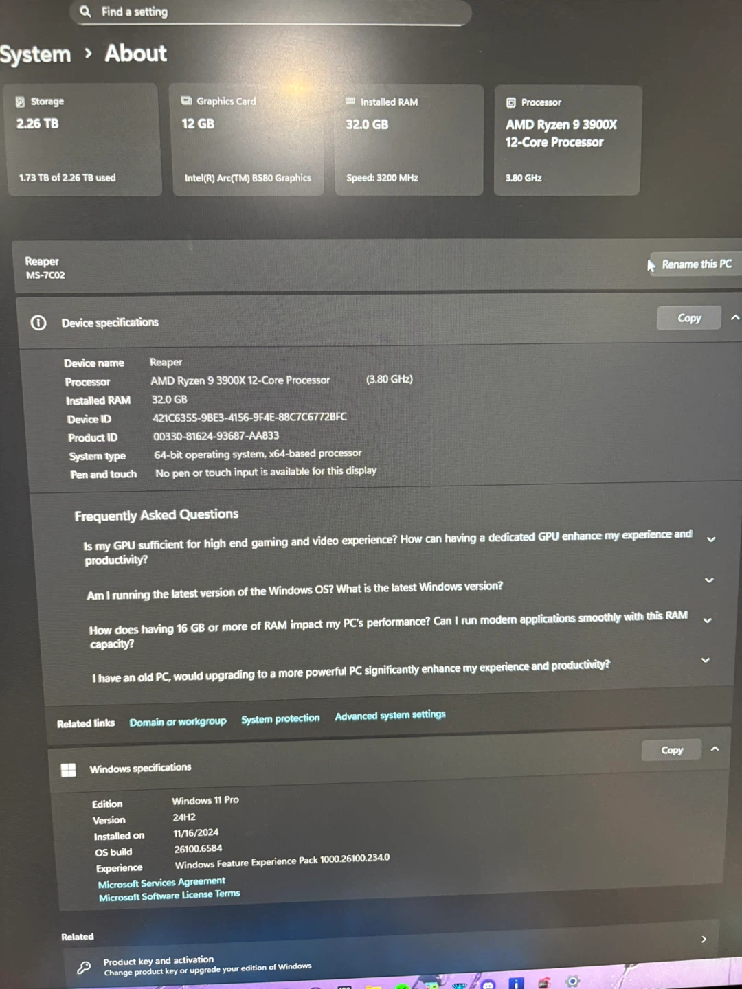 Custom Gaming PC - AMD Ryzen 9 3900X, 32GB RAM - photo 2