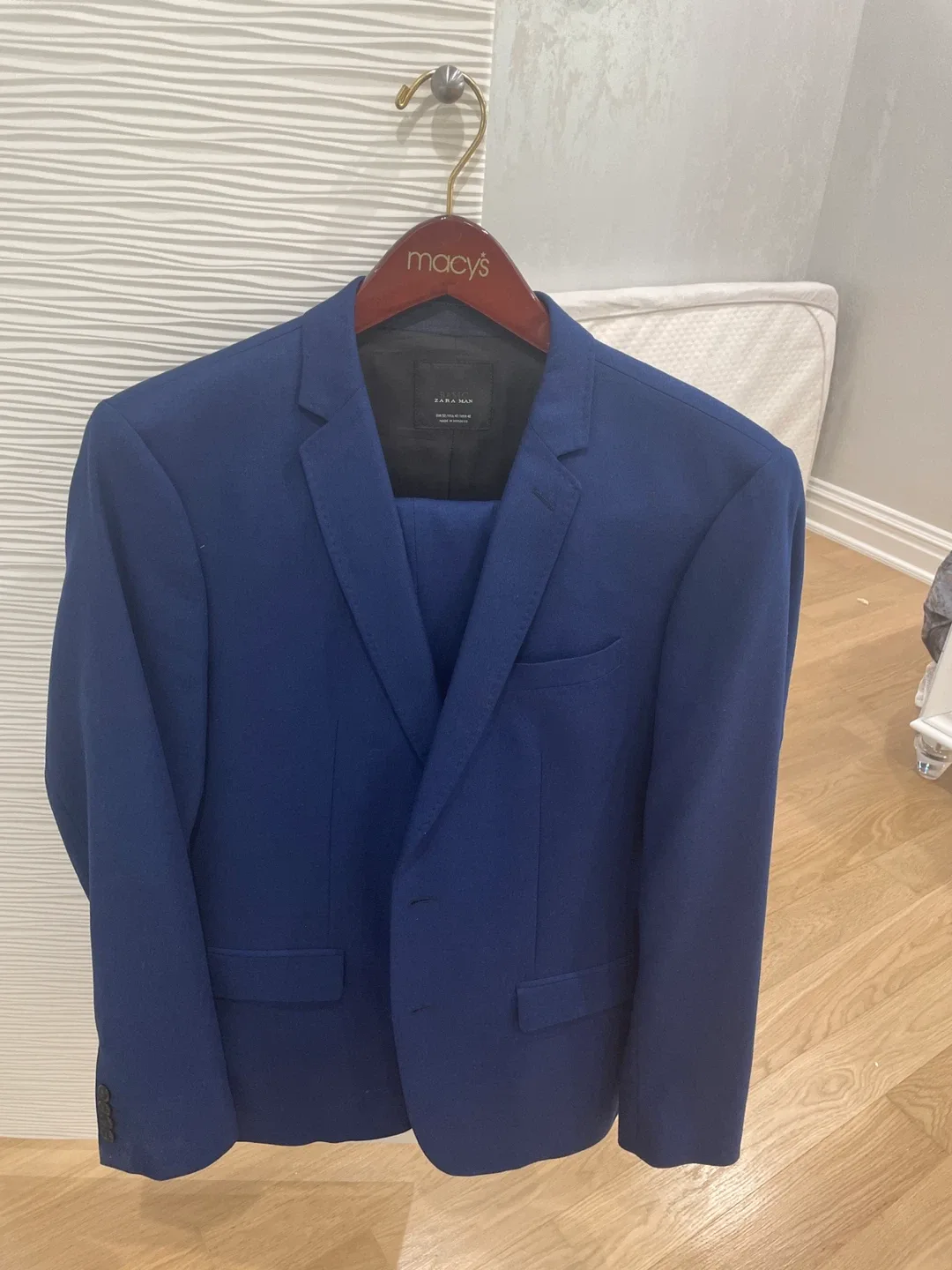 Zara Man Basic Blue Suit thumbnail