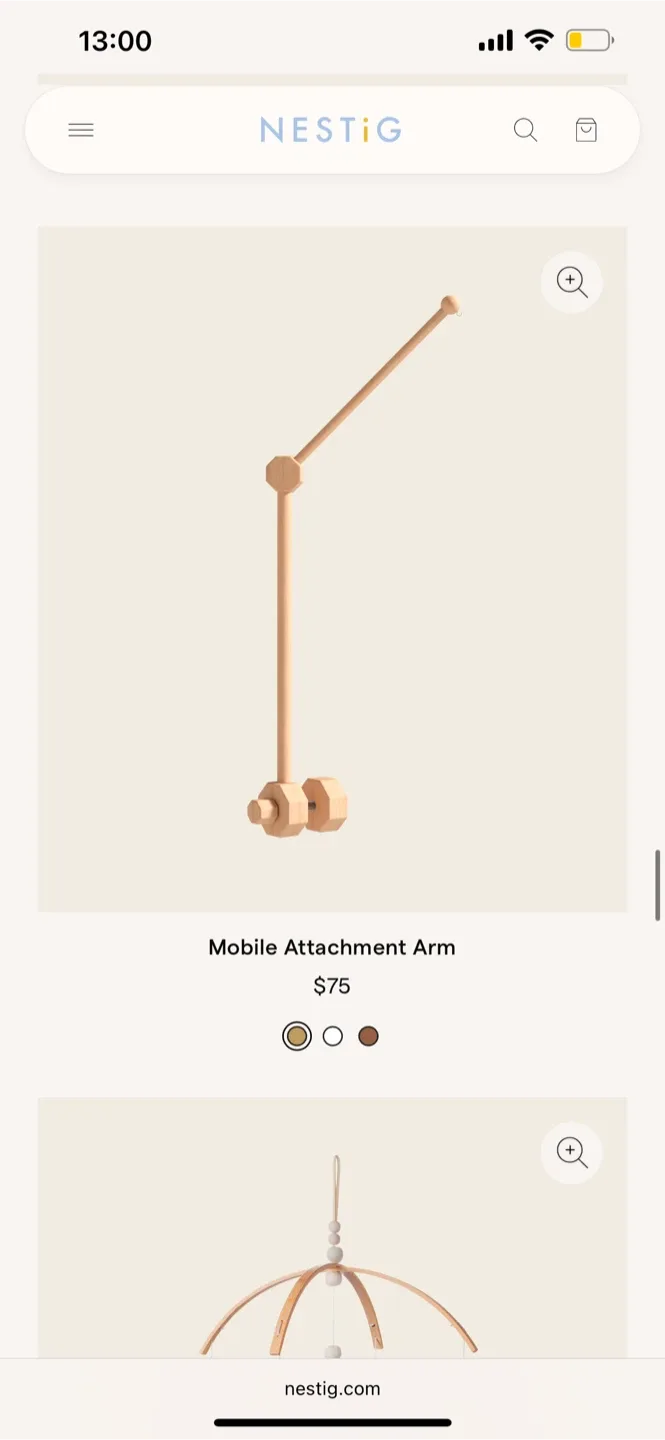 NESTIG Birdsong Mobile with Attachment Arm image indicator(2)